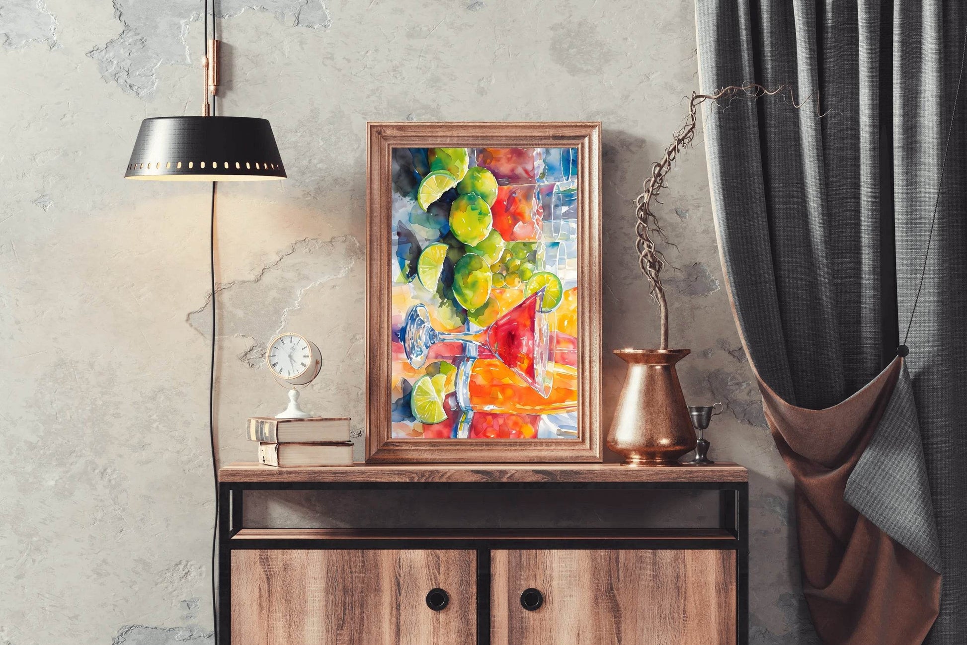 Fruit Wocktail Watercolor Painting Art - beink online art store