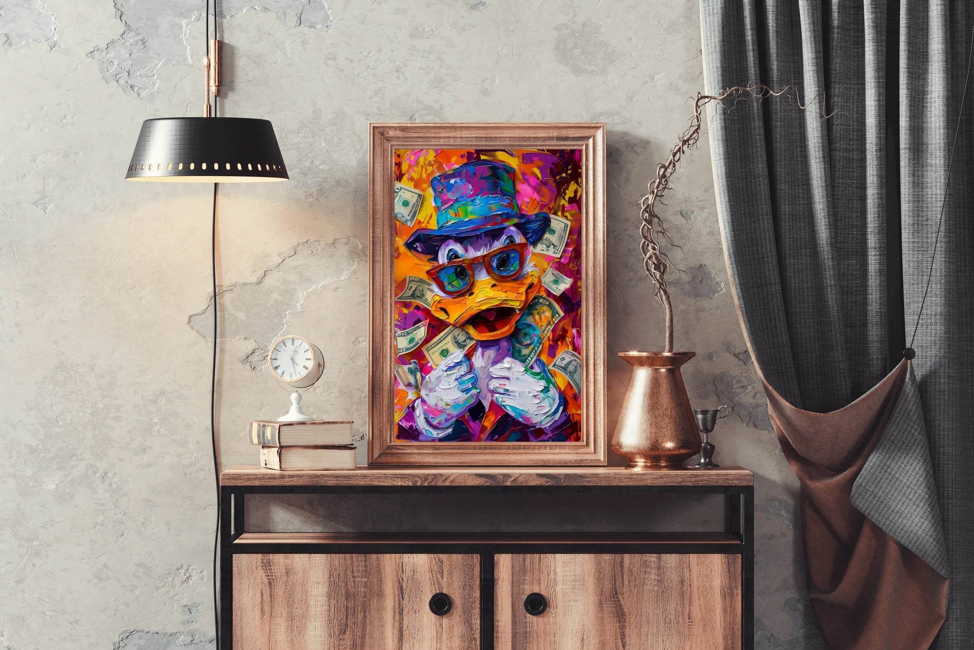 McDuck Surrounded by Money Wall Art - beink online art store