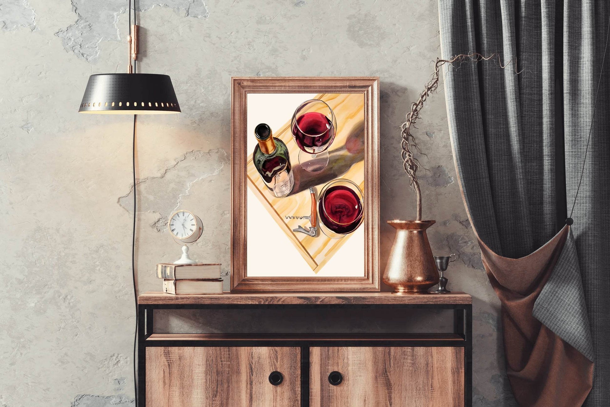 Glass of Champagne and Wine Wall Art - beink online art store