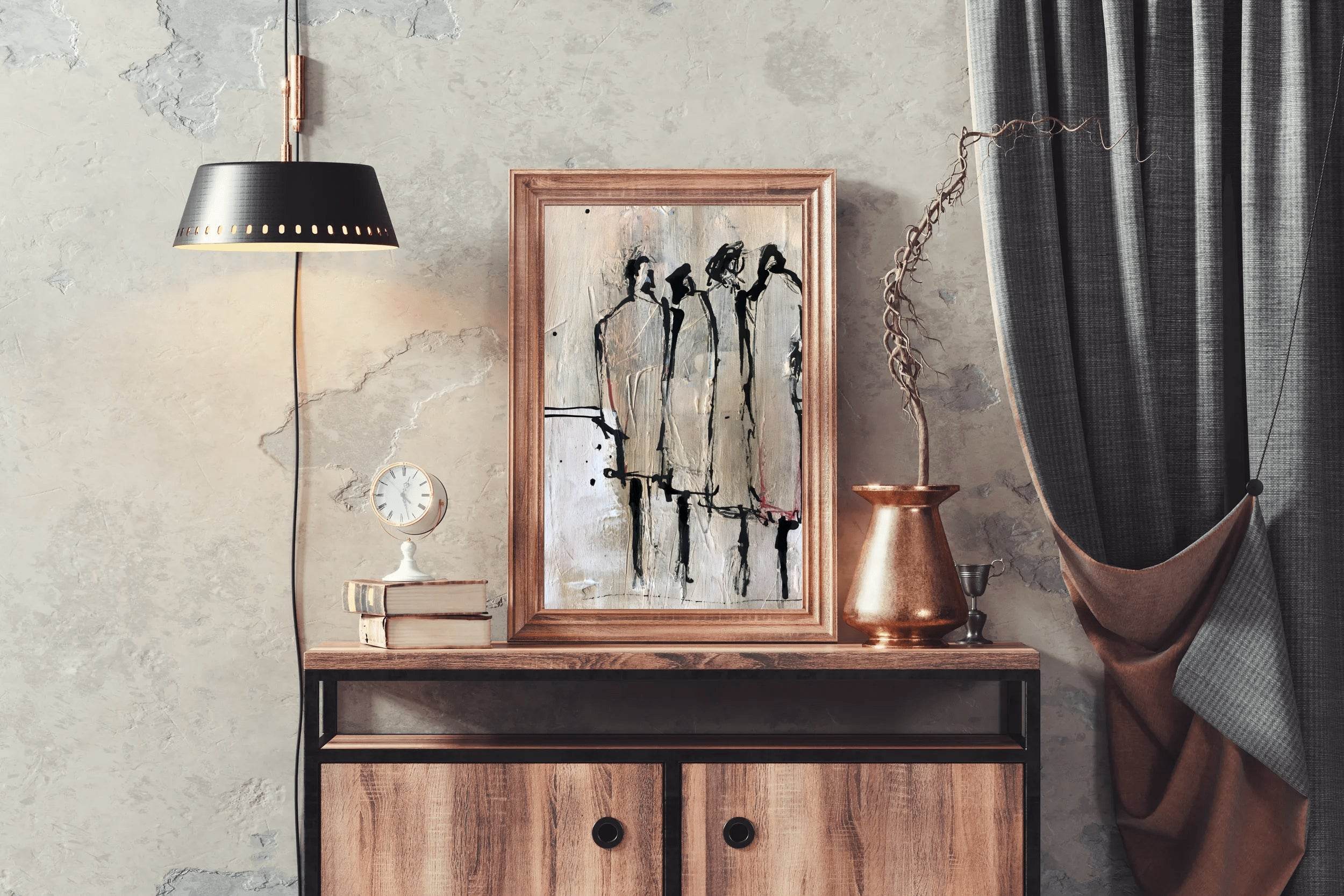 Silhouetted Figures Modern Wall Art - beink online art store