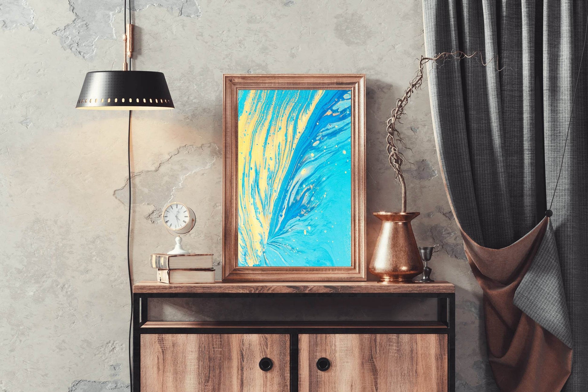 Water Waves Abstract Wall Art - beink online art store