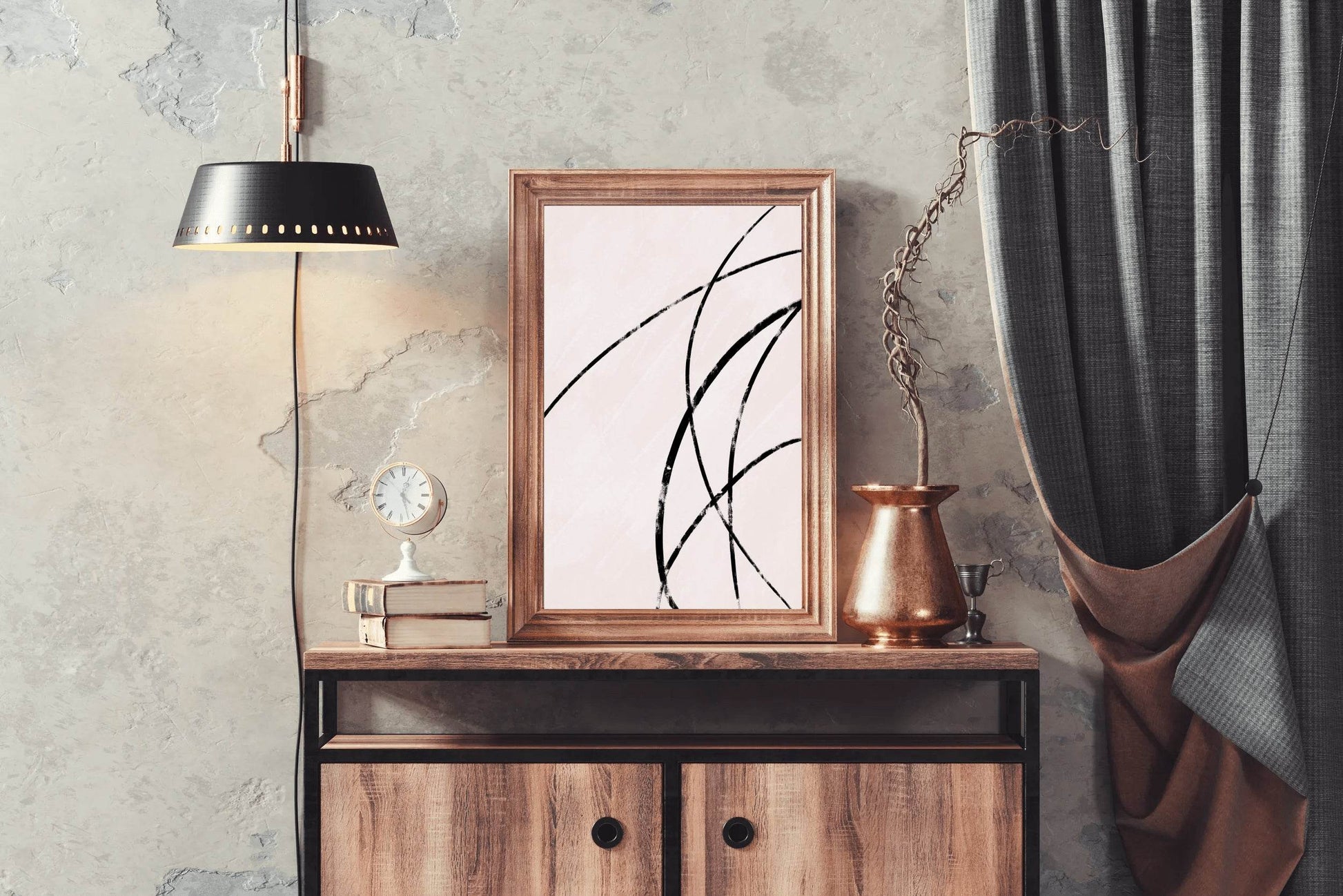 Black Abstract Patterns Wall Art - beink online art store