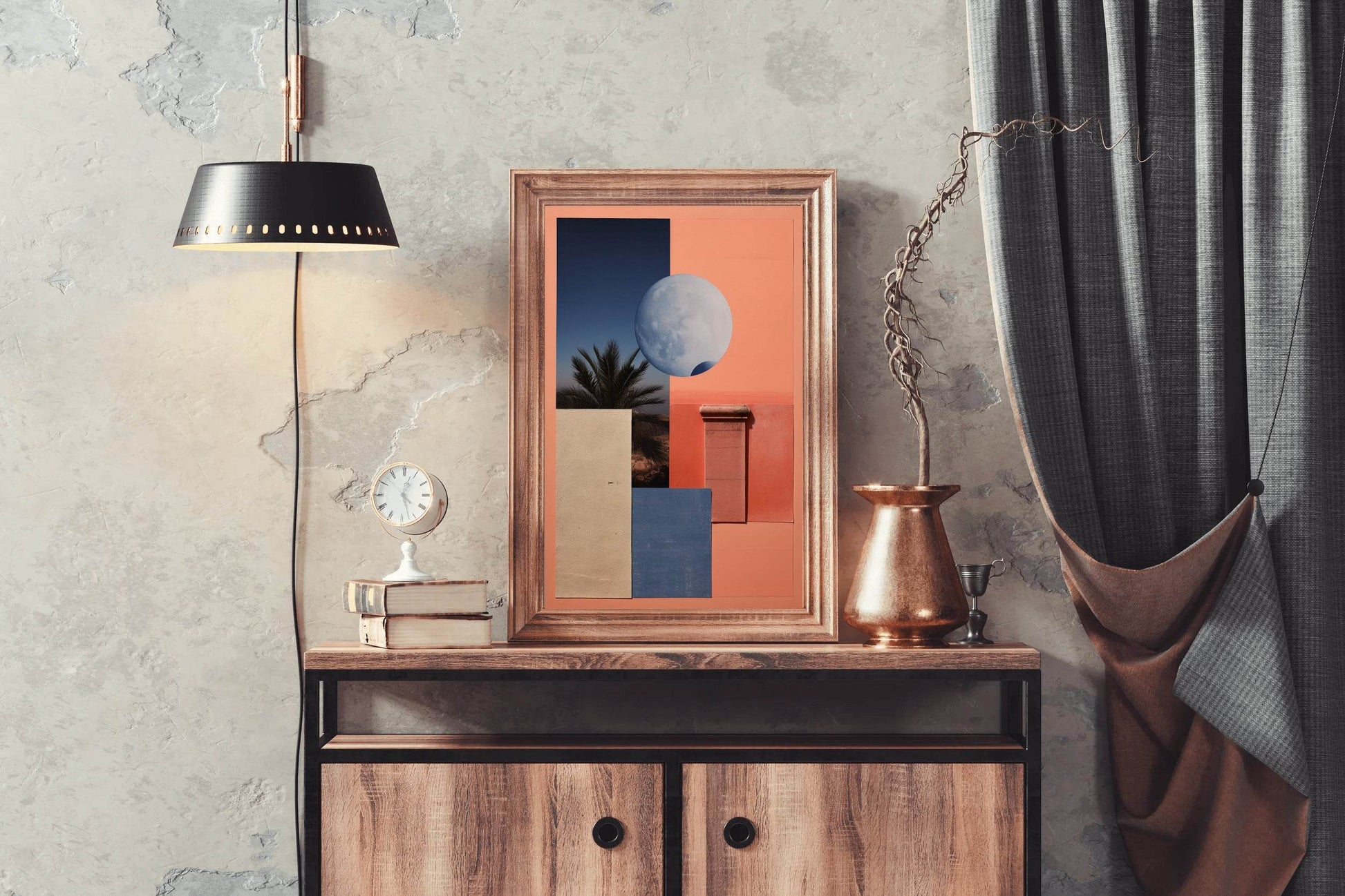 Creative 3D Moon Abstract Wall Art - beink online art store