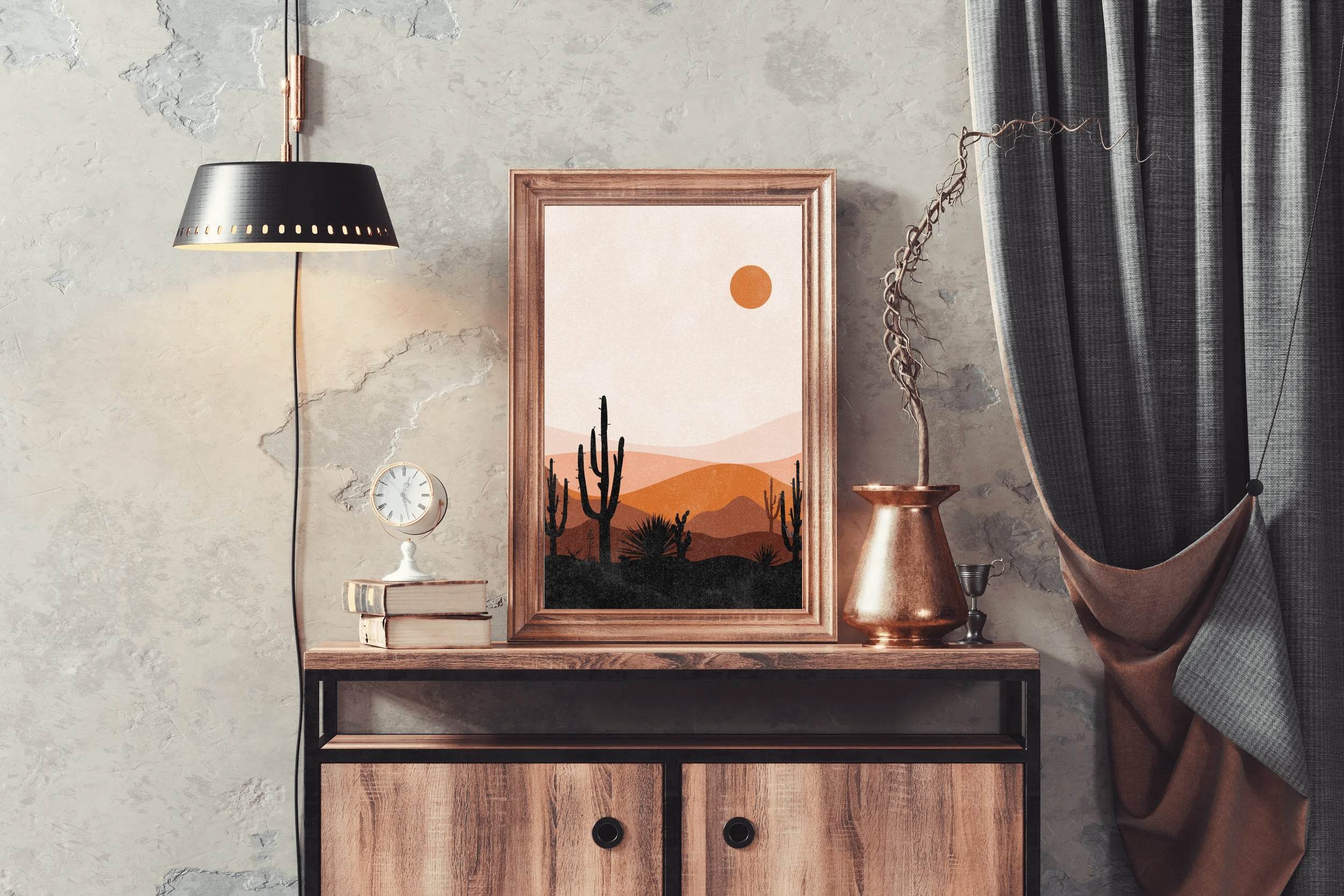 Warm Toned Desert landscape ArtWork - beink online art store