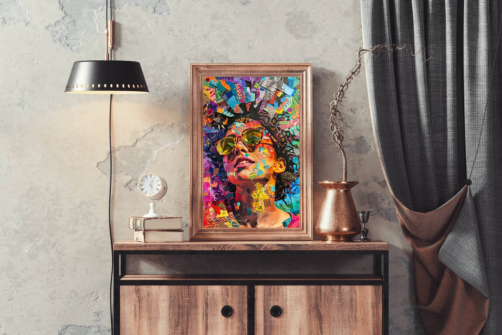 Autism Colorful Female Face Digital Art - beink online art store