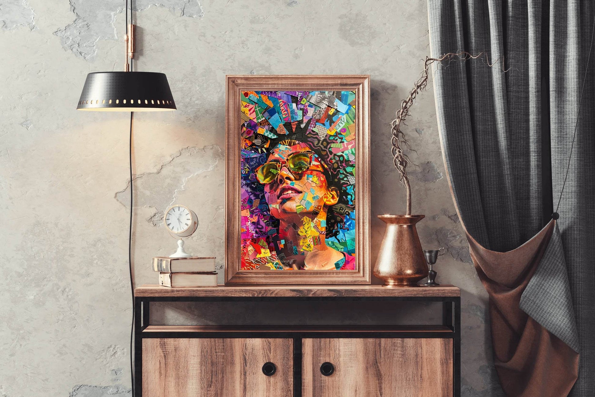 Autism Colorful Female Face Digital Art - beink online art store