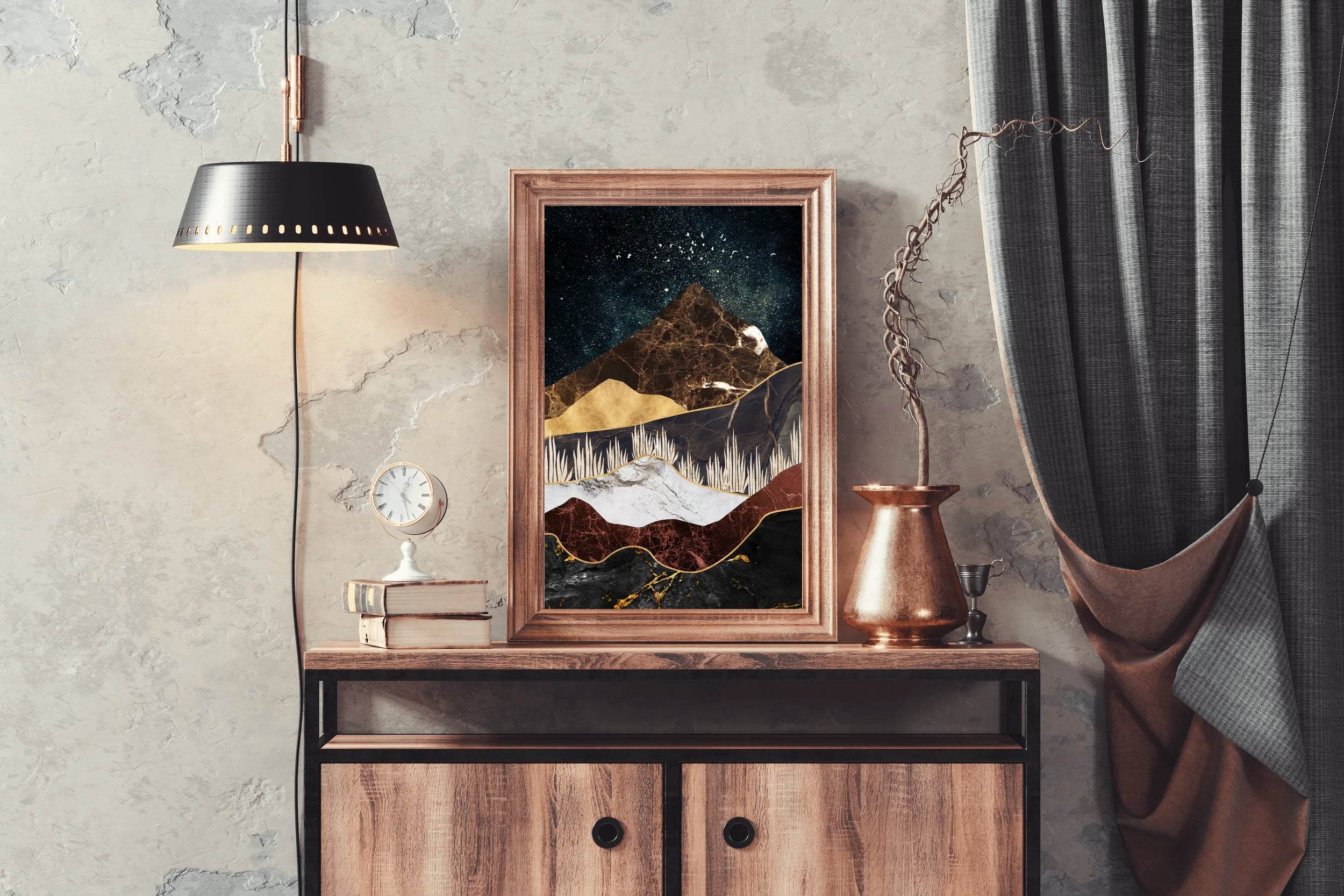 Marbled Mountain Modern Wall Art - beink online art store