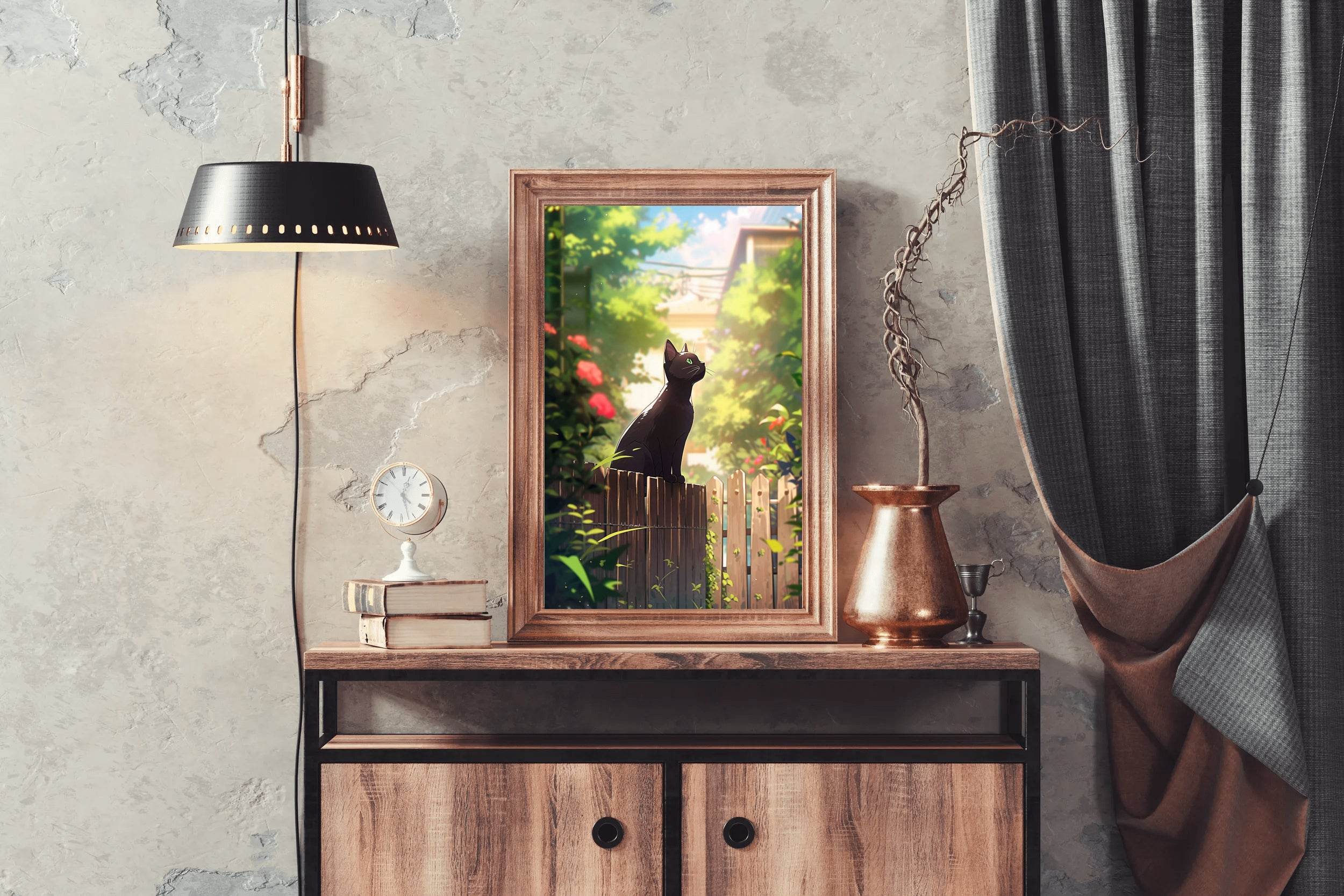 Beautiful Anime Cat Wall Art - beink online art store