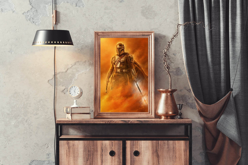 STAR WARS Mandalorian in Sand Storm Wall Art - beink online art store