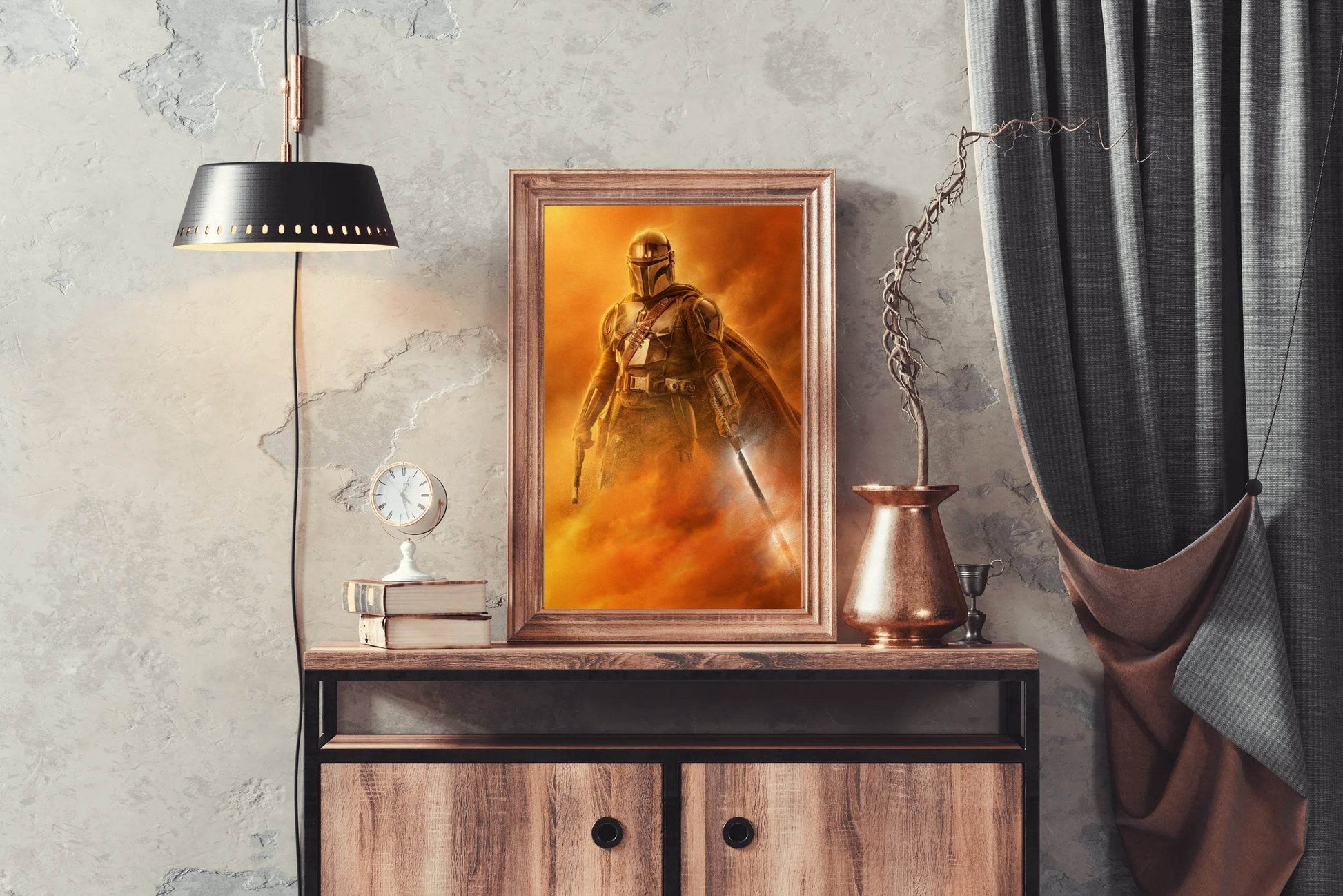 STAR WARS Mandalorian in Sand Storm Wall Art - beink online art store