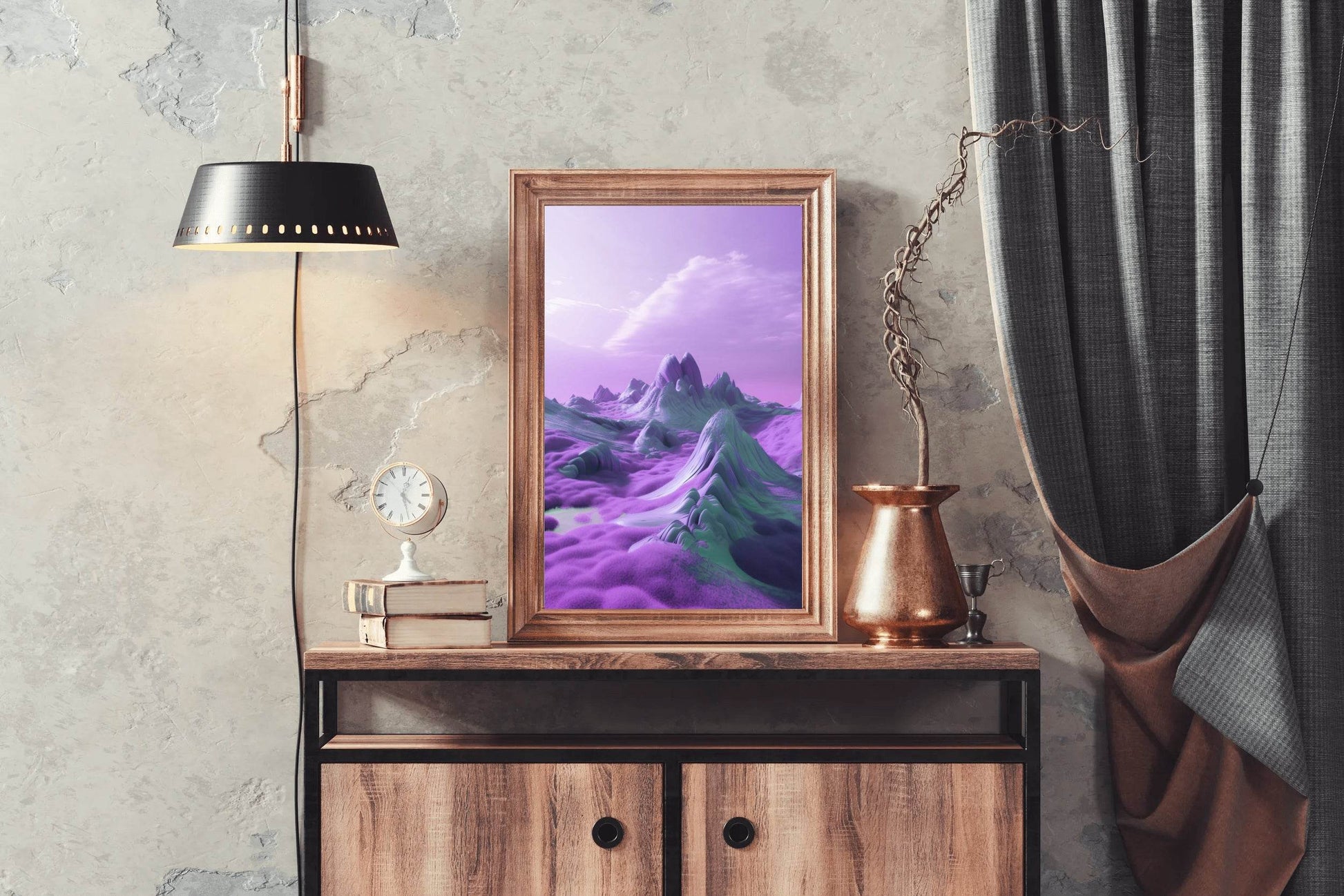 Purple Mountain Wall Art - beink online art store