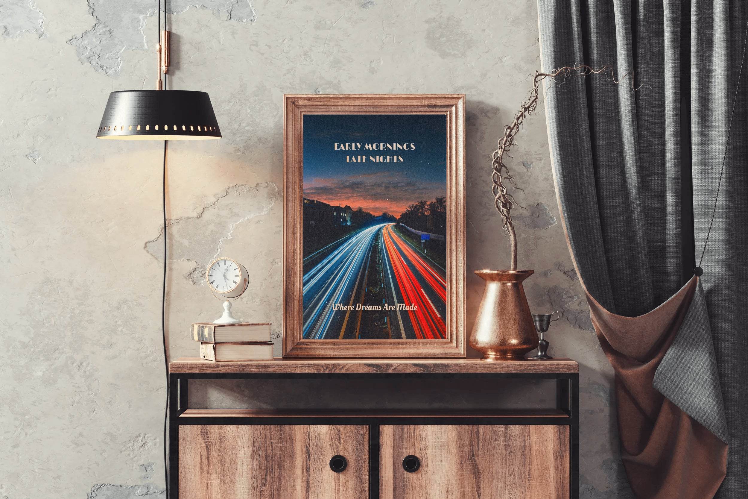 Early Morning Late Nights Inspirational Wall Art - beink online art store