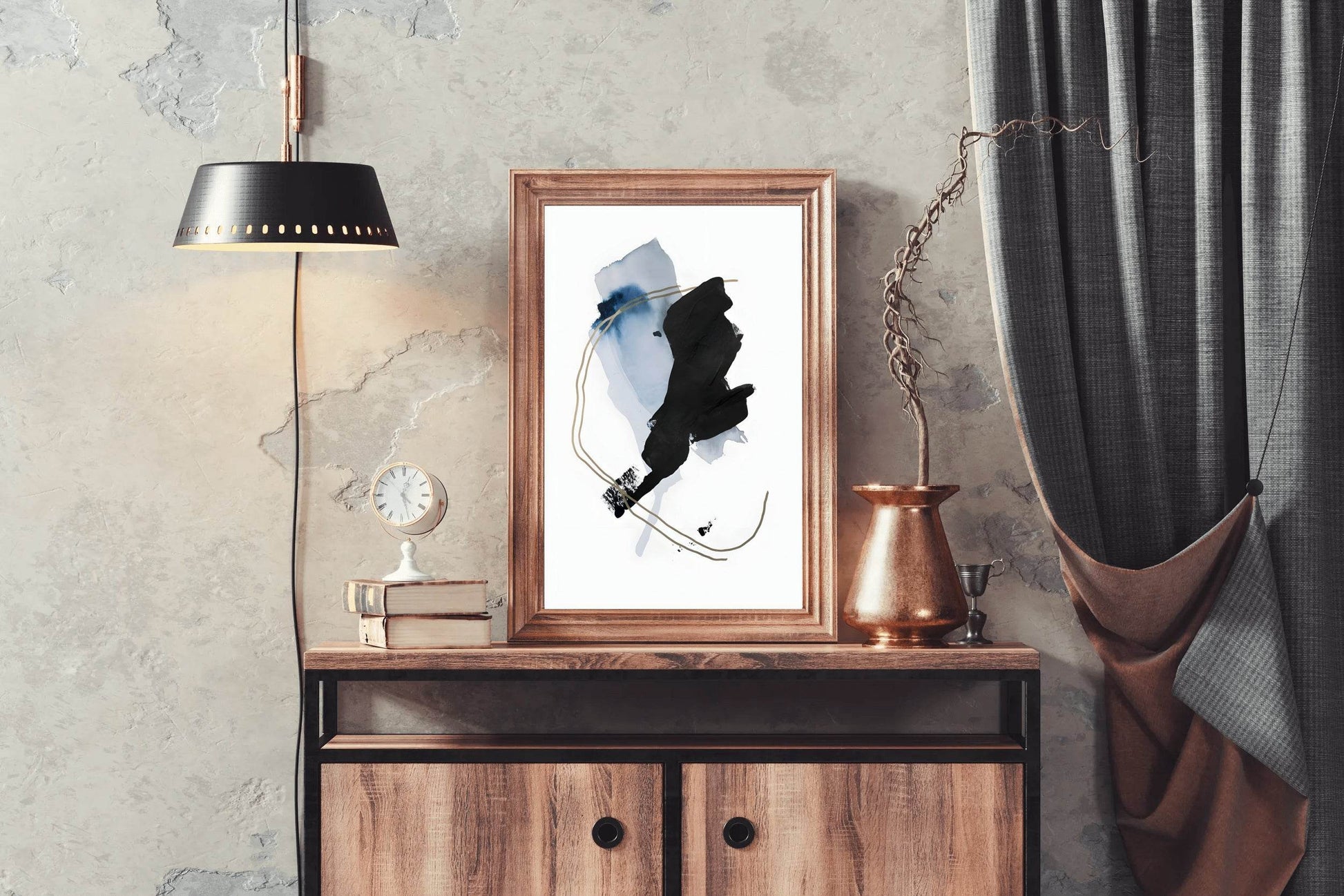 Ink and Watercolor Composition Wall Art - beink online art store