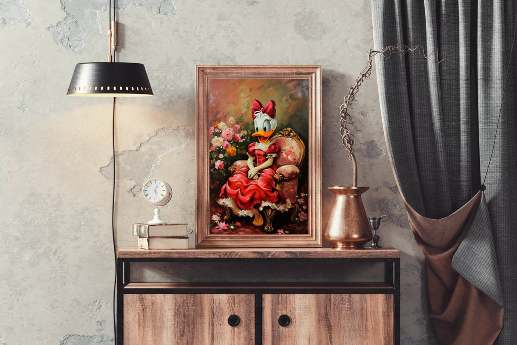Painting of Daisy Duck Premium Wall Art - beink online art store