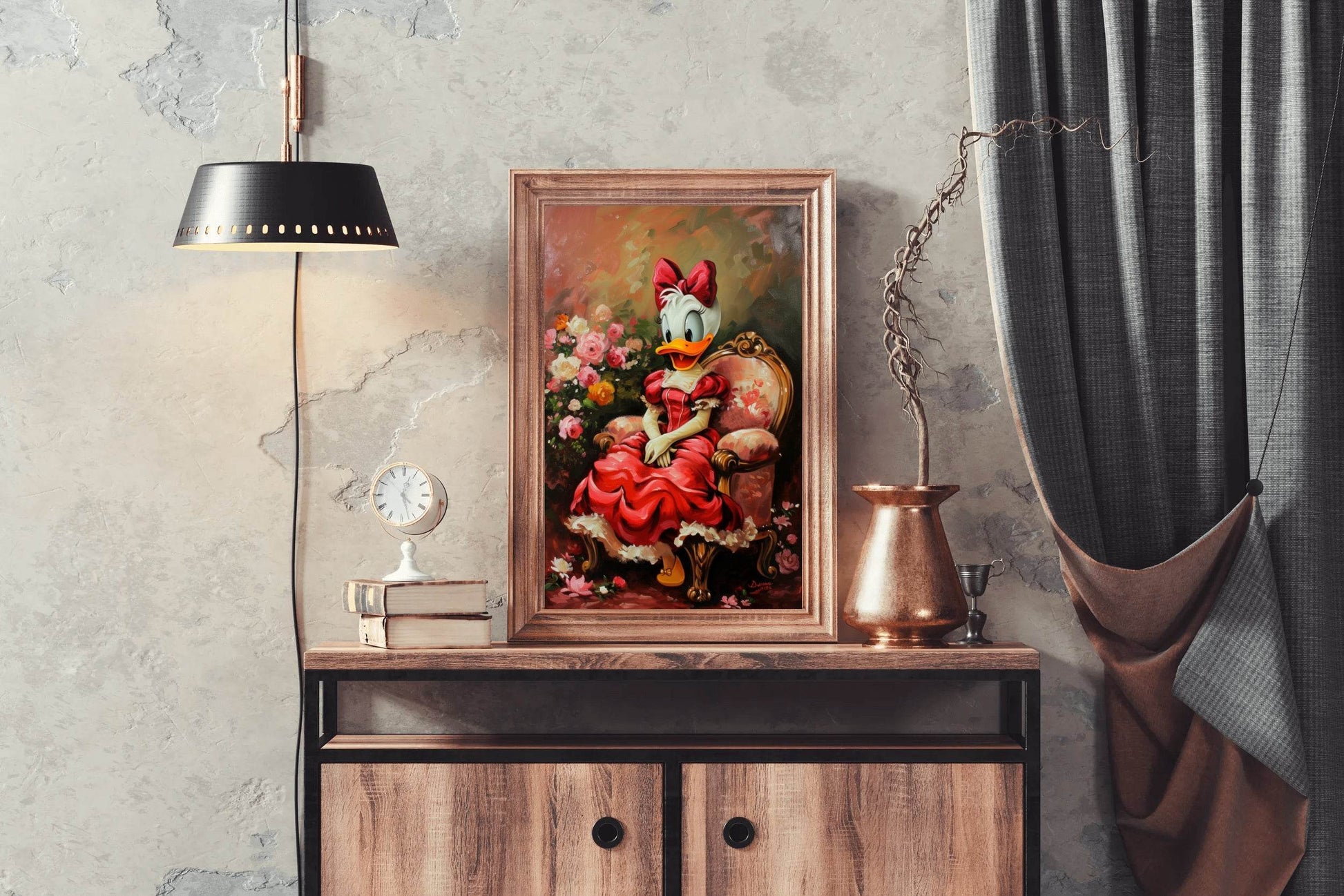 Painting of Daisy Duck Premium Wall Art - beink online art store