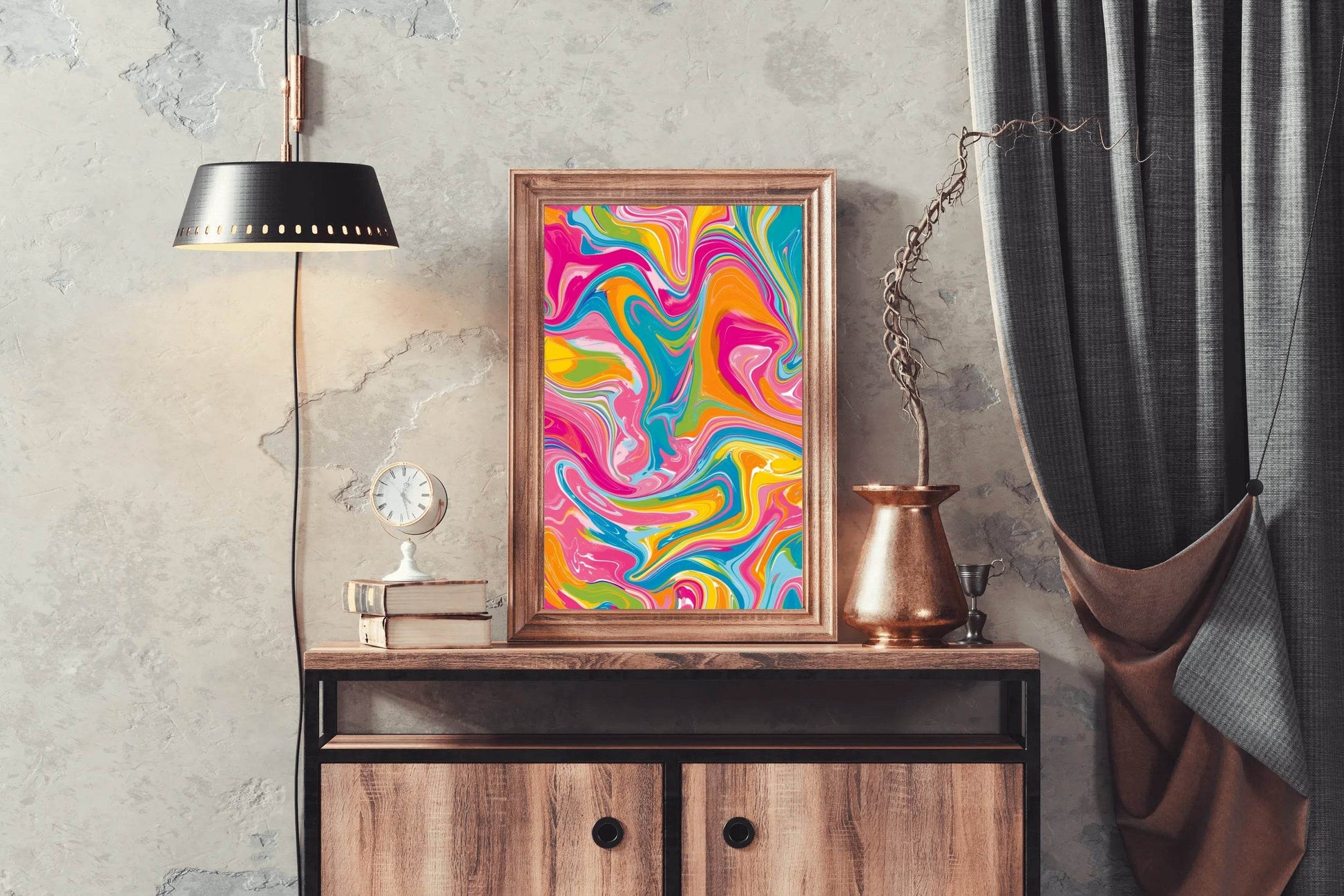Colorful Oil Painting Background Digital Art - beink online art store