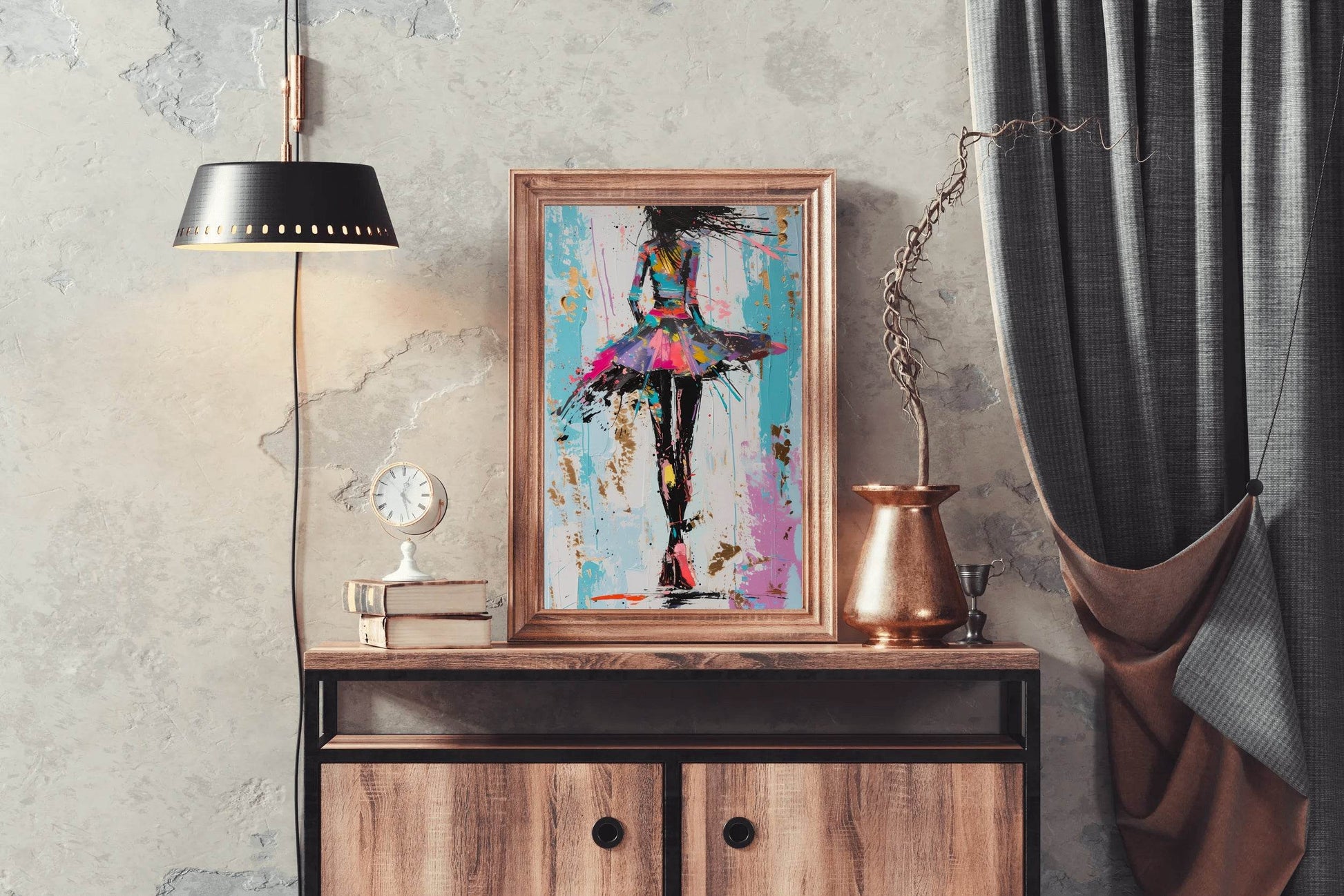 Oil Painting Of A Dancing Girl Wall Art - beink online art store