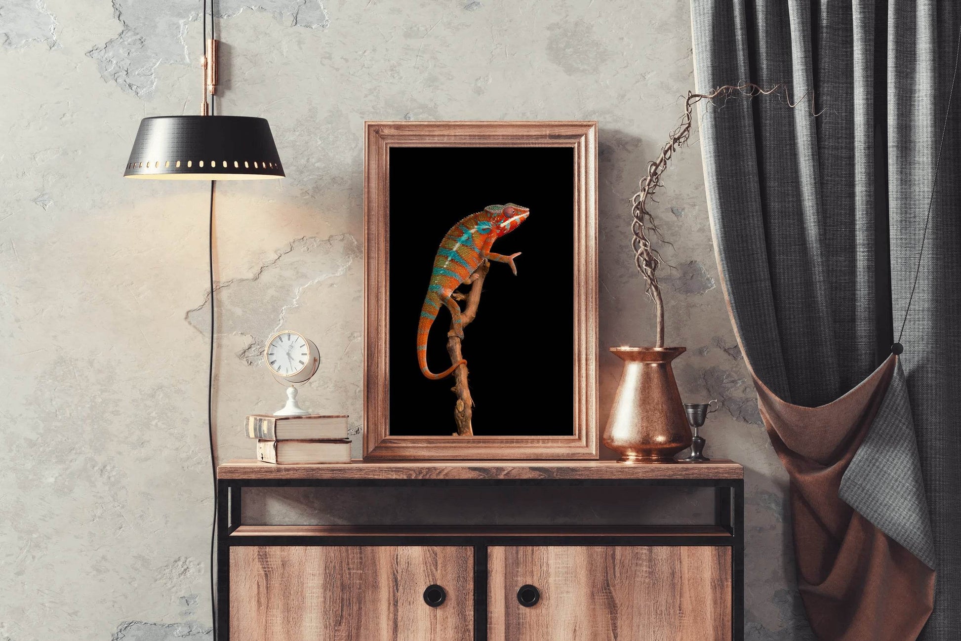 Panther Chameleon Animal Wall Art - beink online art store