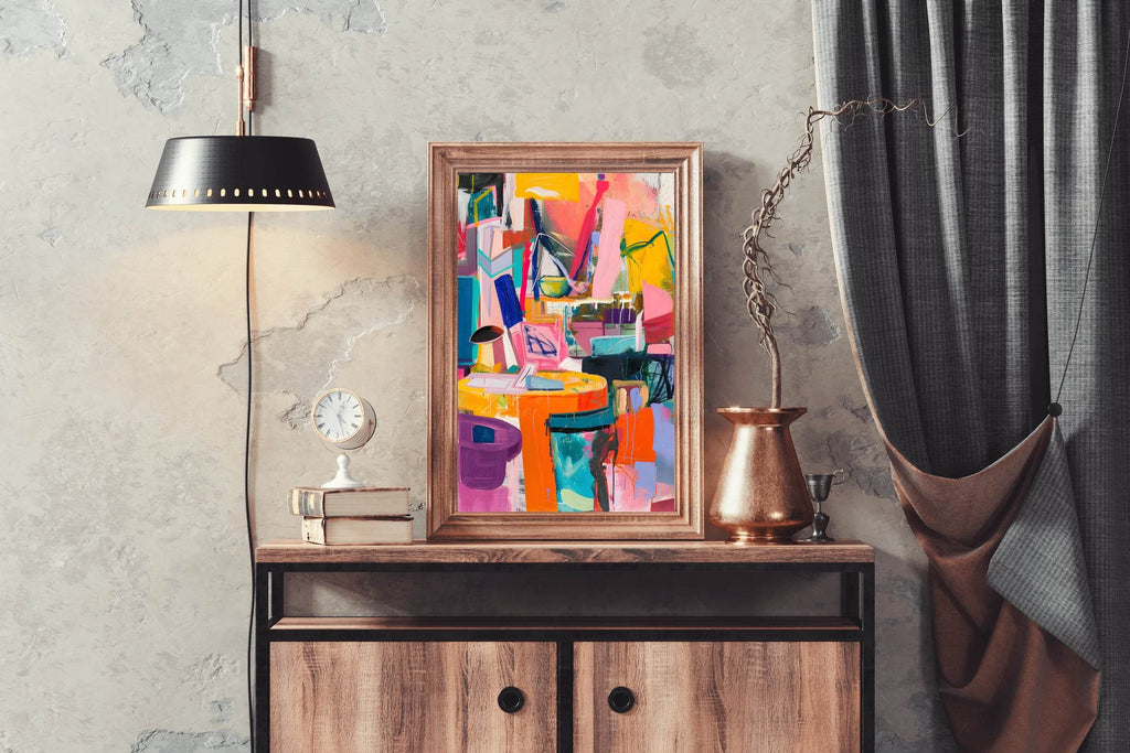Bold Multicolor Abstract Digital Art - beink online art store