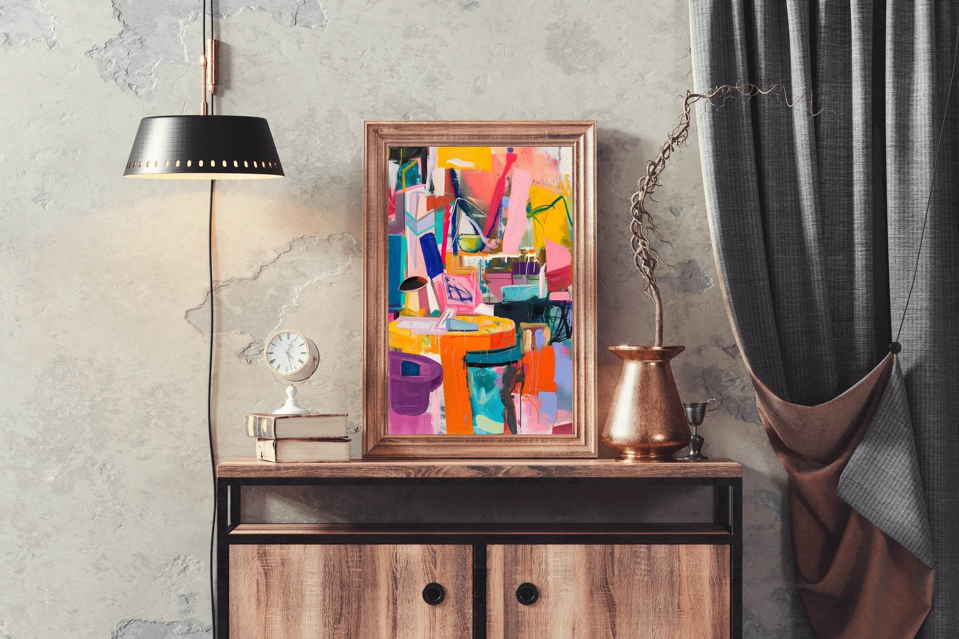 Bold Multicolor Abstract Digital Art - beink online art store