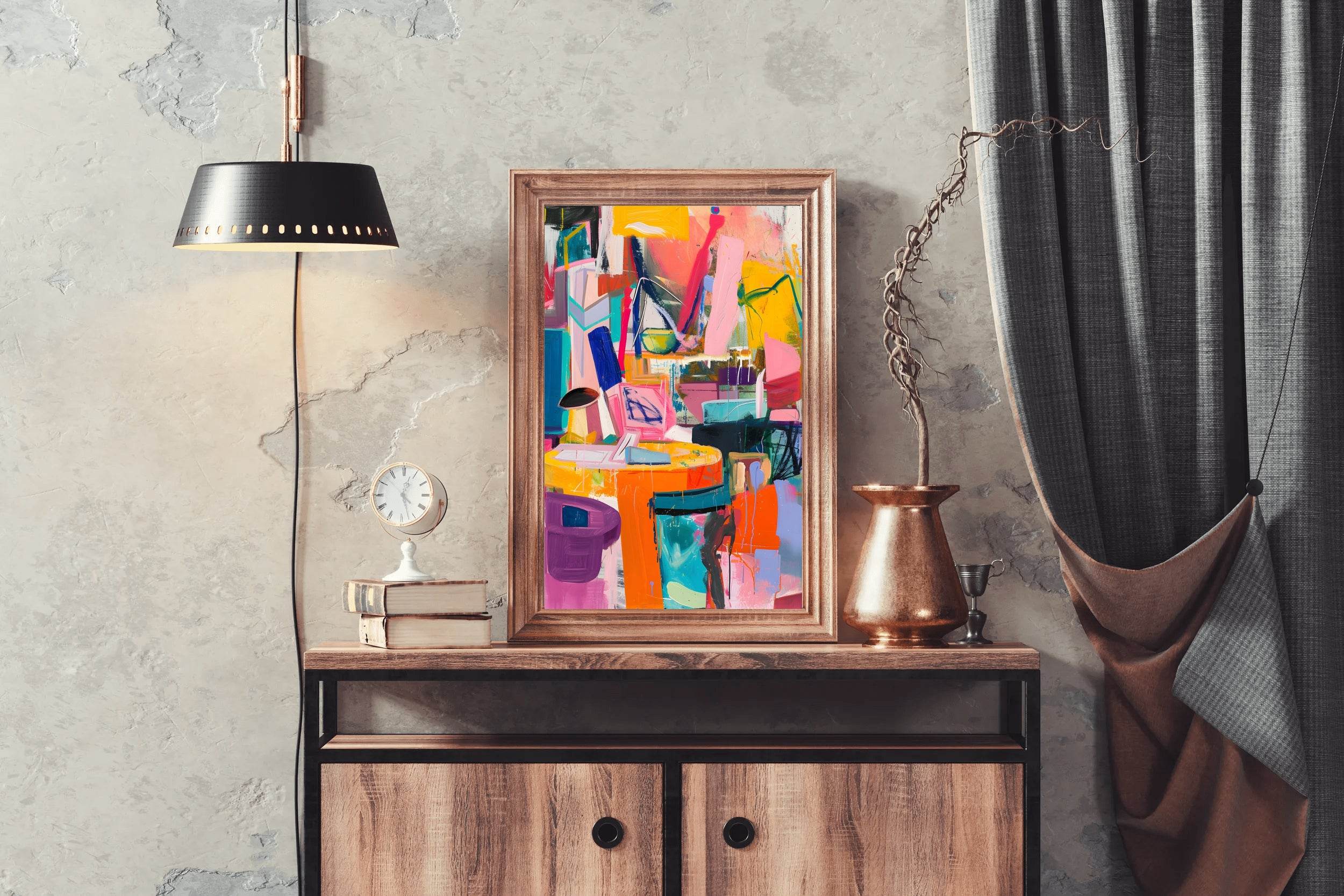 Bold Multicolor Abstract Digital Art - beink online art store