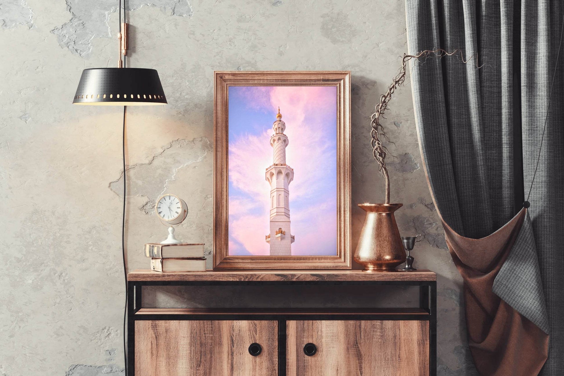 Pastel Skies with Minaret Wall Art - beink online art store