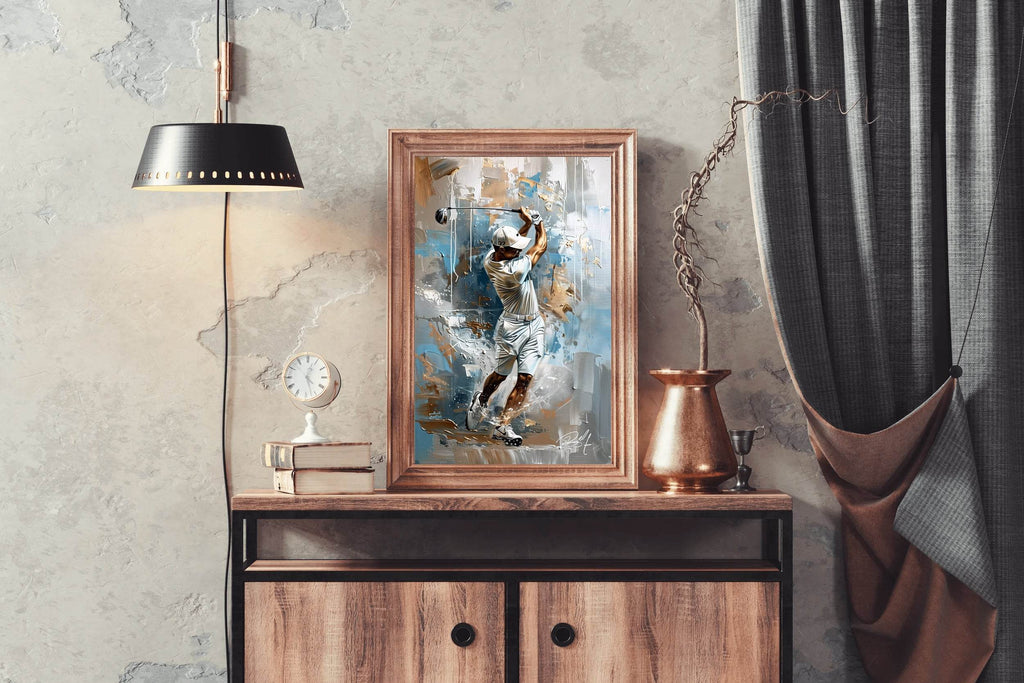 Master Flame Sports Aesthetic Wall Art Poster for Living Room, Home & Wall Decor Golf - beink online art store