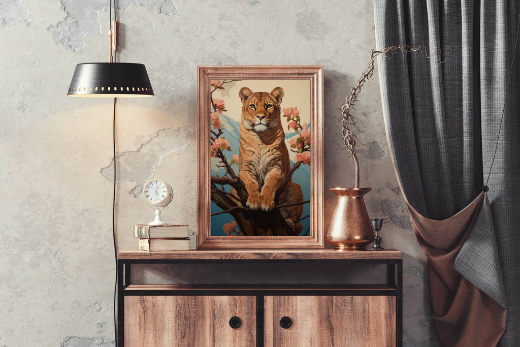 Painting of Lion Animal Wall Art - beink online art store