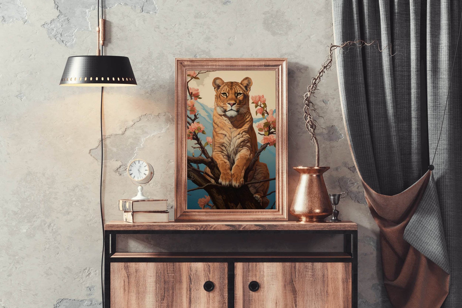 Painting of Lion Animal Wall Art - beink online art store