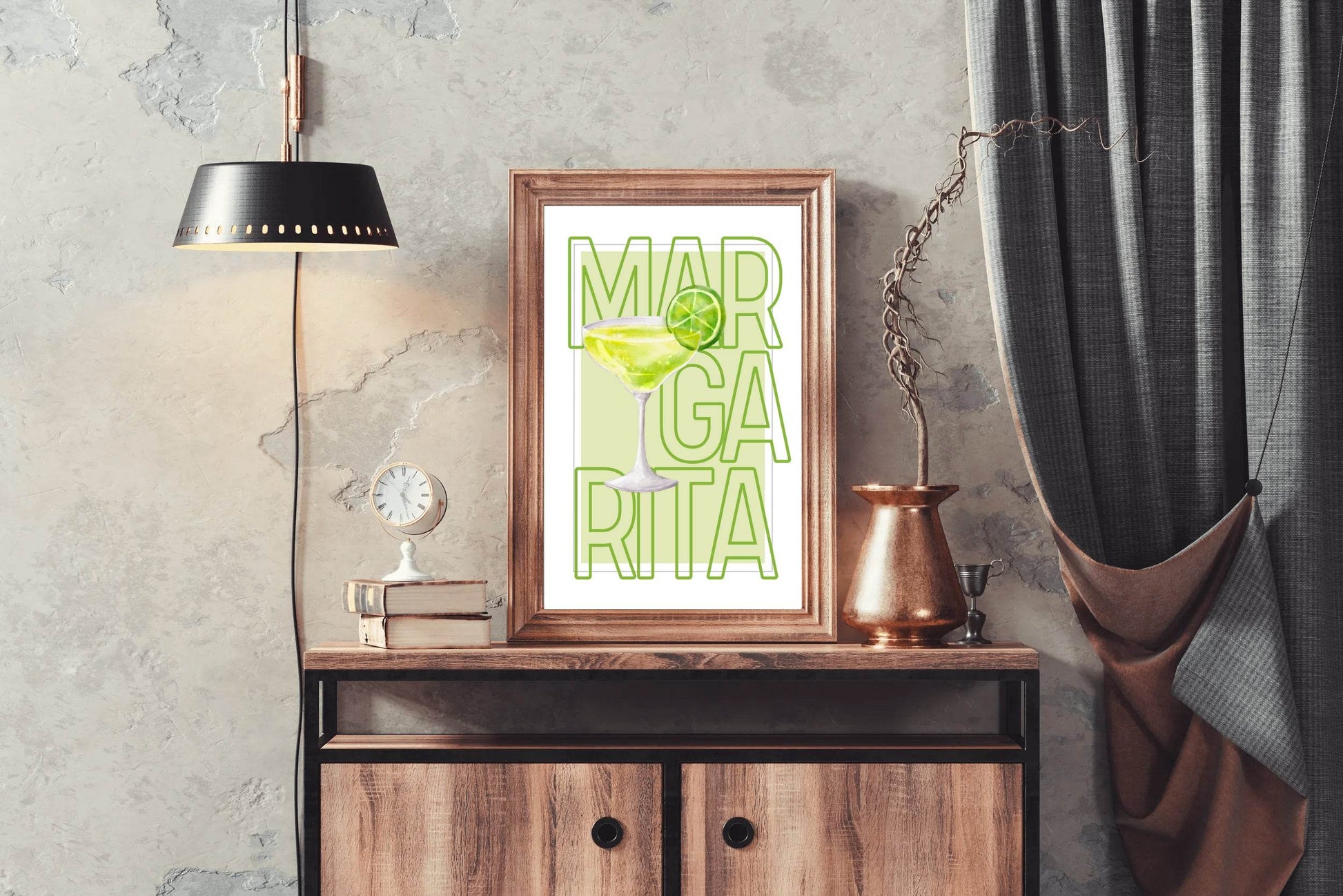 Margarita & limon Cocktail Wall Art - beink online art store