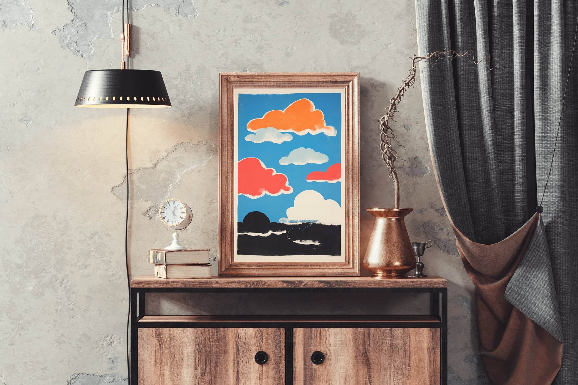 Colorful Clouds Painting Wall Art - beink online art store