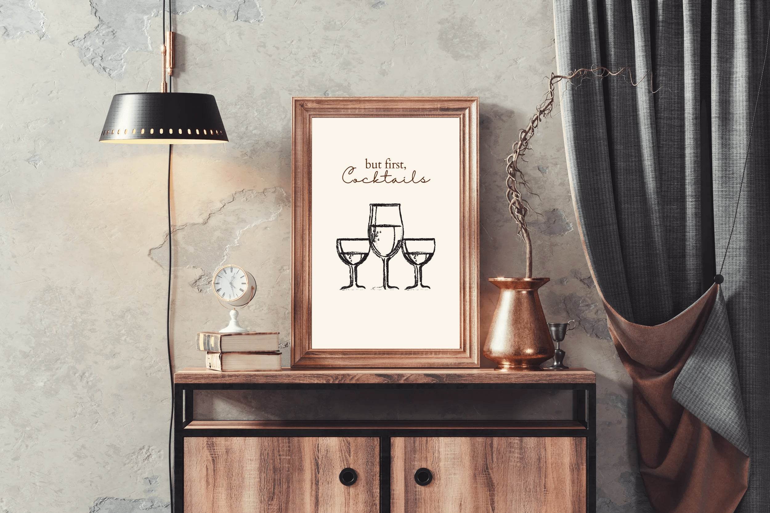 Different Sizes of Drinking Cups Wall Art - beink online art store