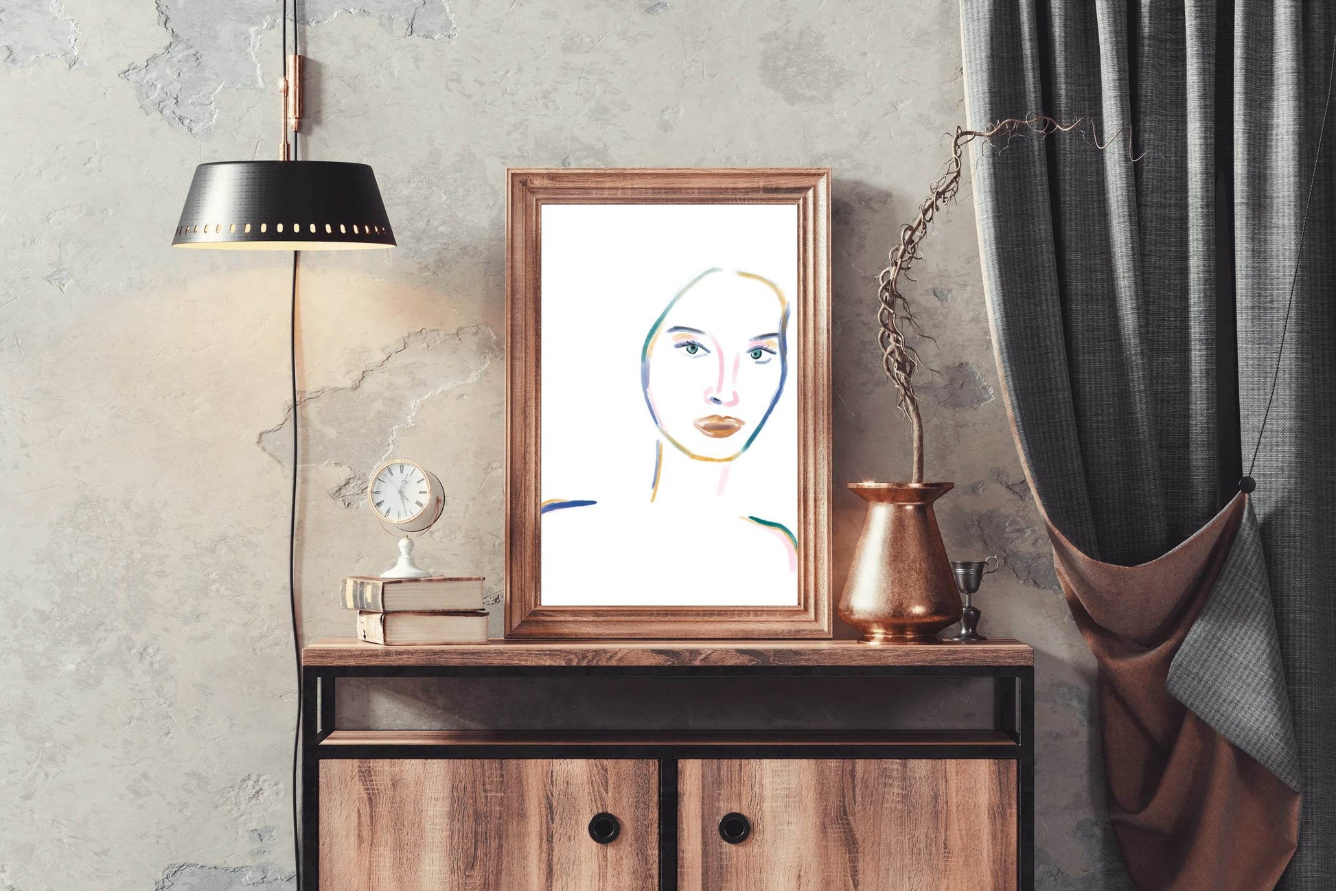 The Woman Pale Face Wall Art - beink online art store
