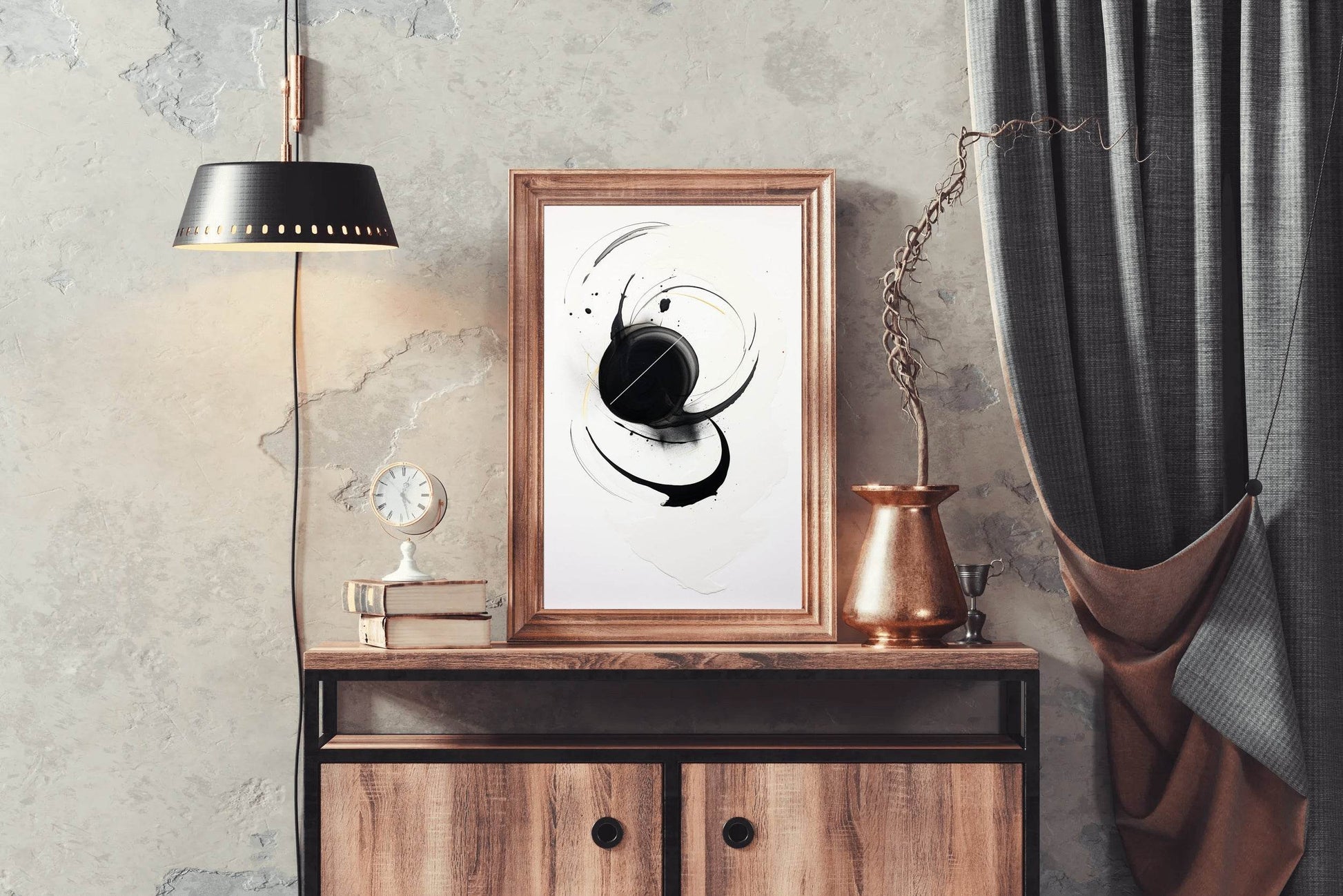 Black and White Painting Abstract Wall Art - beink online art store