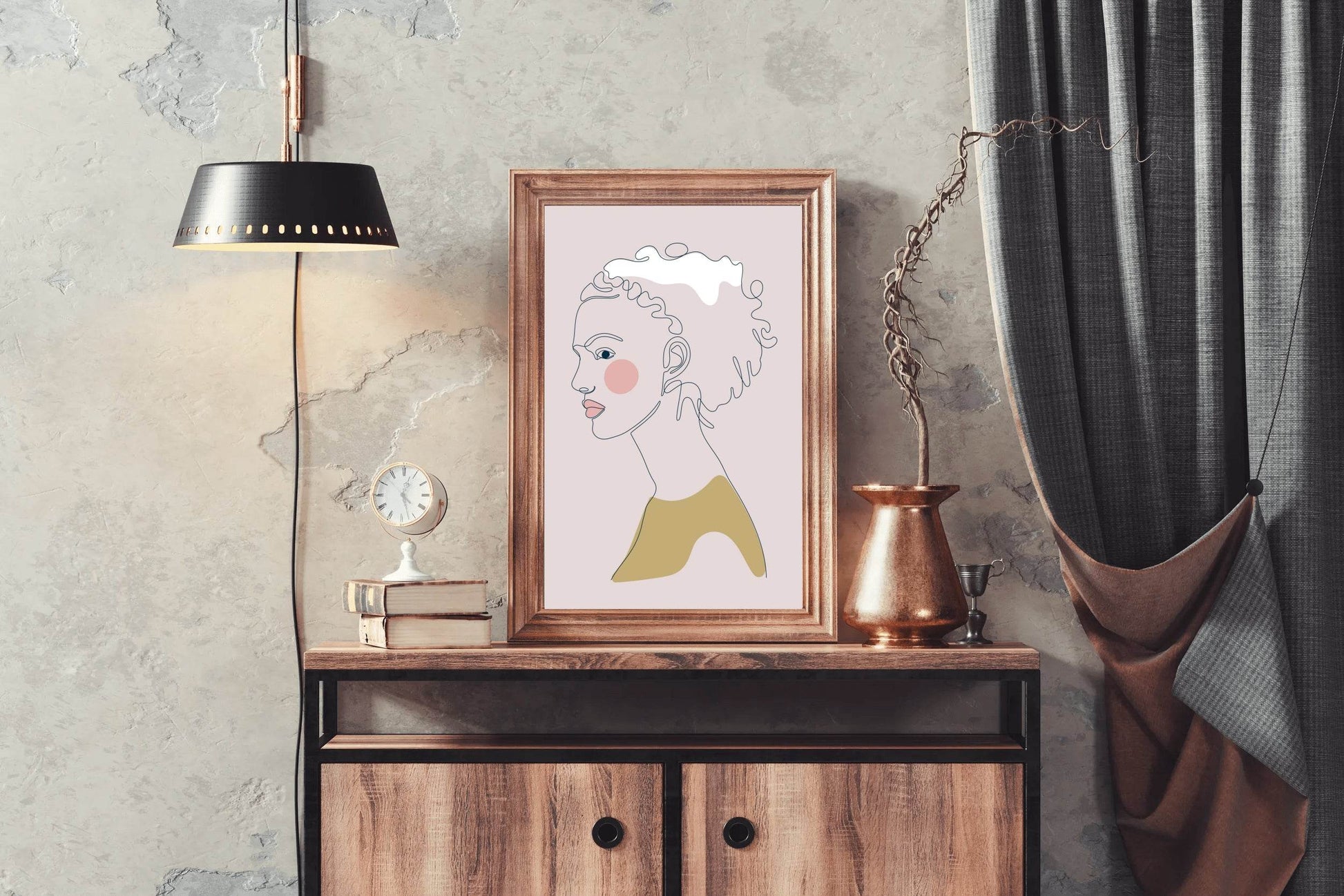 African Girl Face Wall Art - beink online art store
