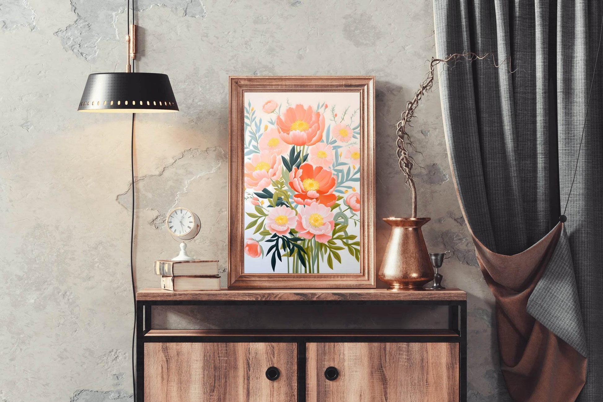 Painting of Colorful Flower Bunch - beink online art store