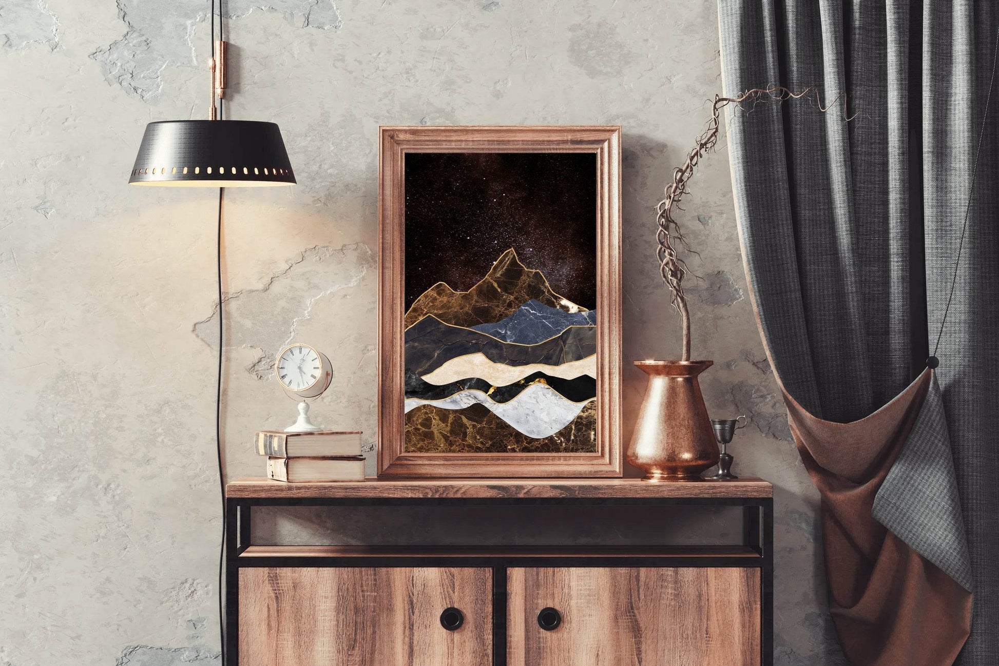 Marbled Peaks Modern Wall Art - beink online art store