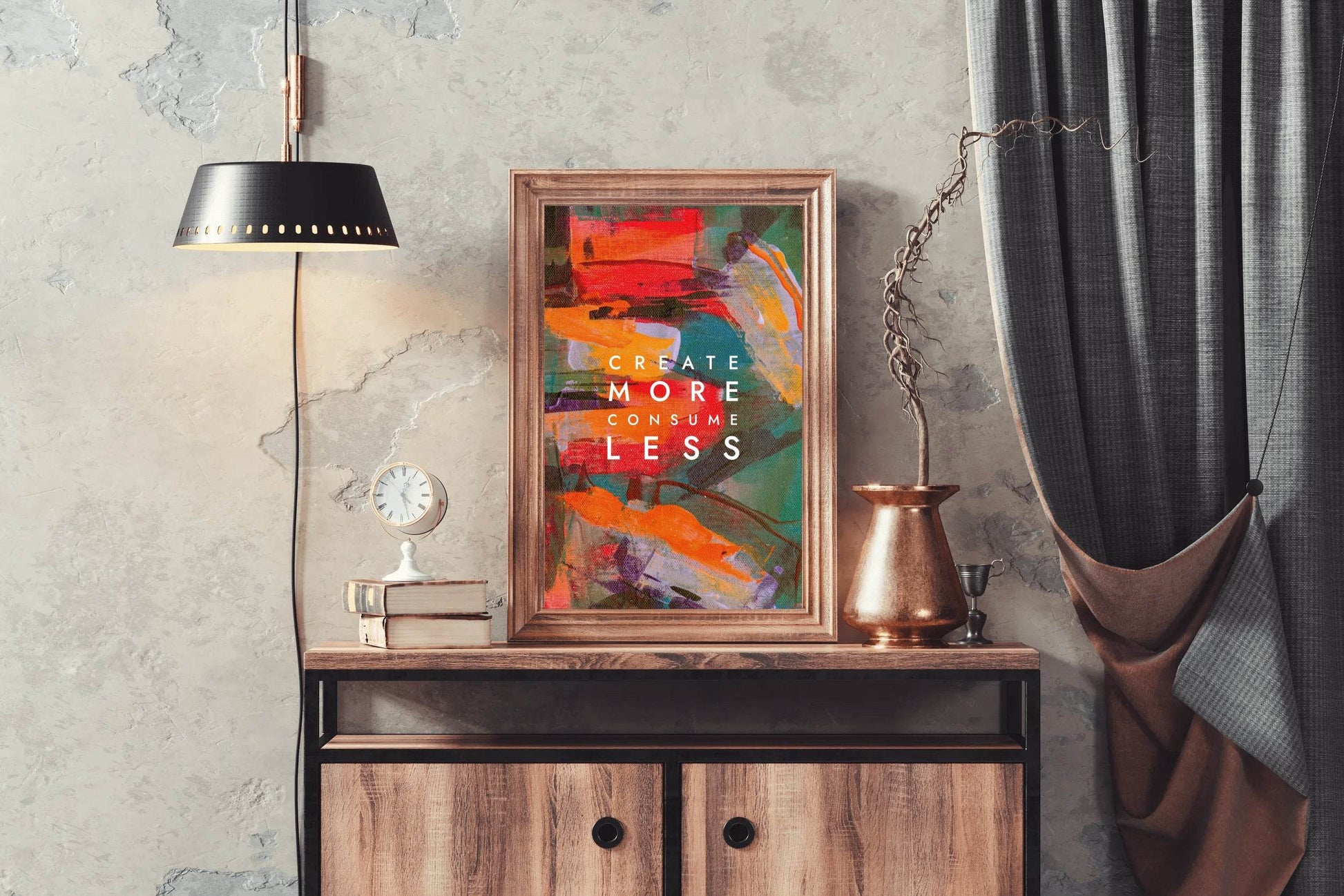 Create More and Consume Less wall Art - beink online art store