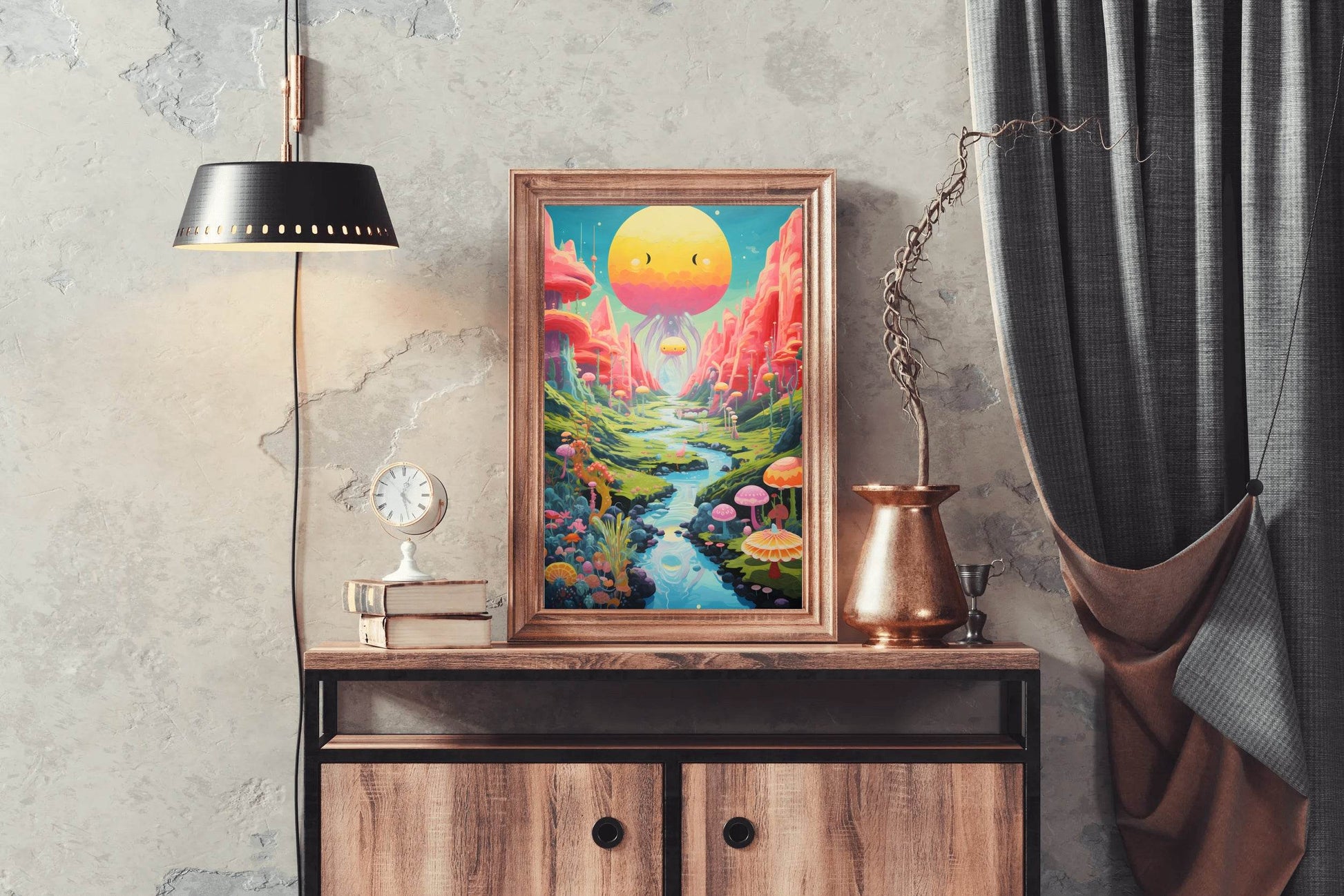 Master Flame Psychedelic Themed Aesthetic Wall Art - beink online art store