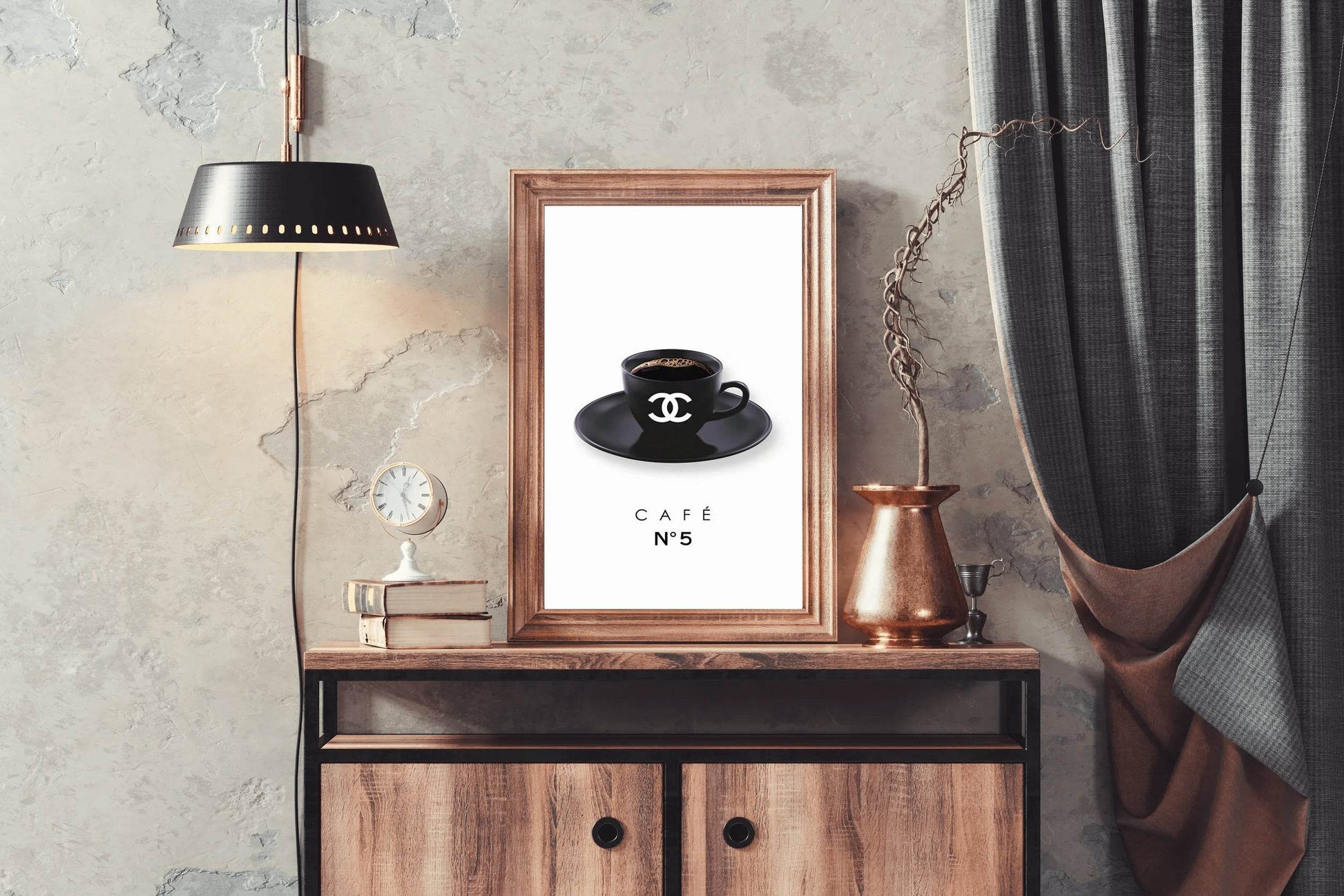No. 5 Coffee Chanel Cup Wall Art - beink online art store