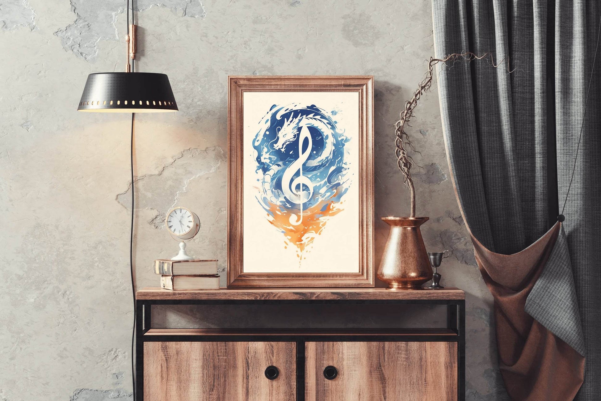 Dragon Sheet Music Wall Art - beink online art store