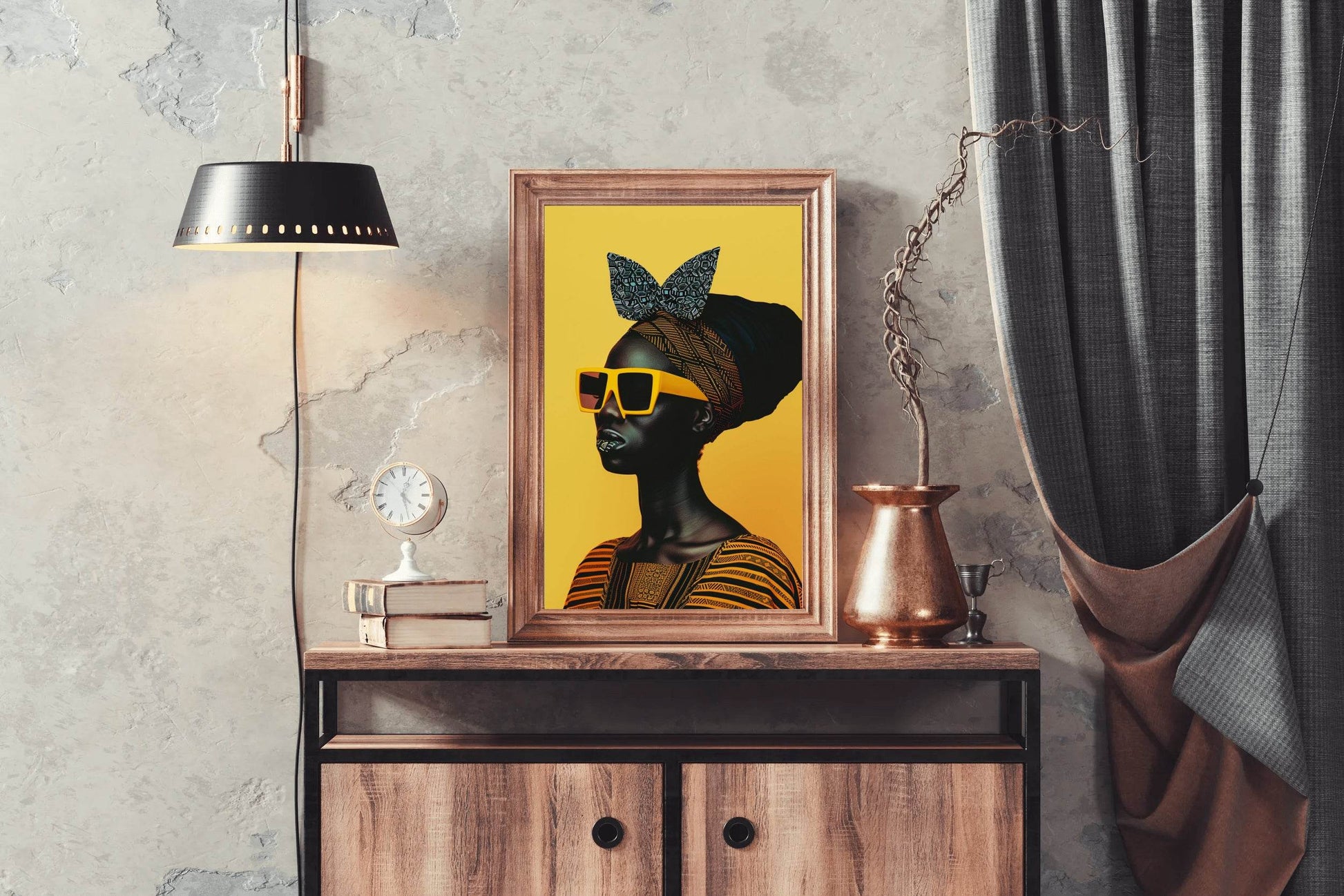 Black Woman Fashion Wall Art - beink online art store
