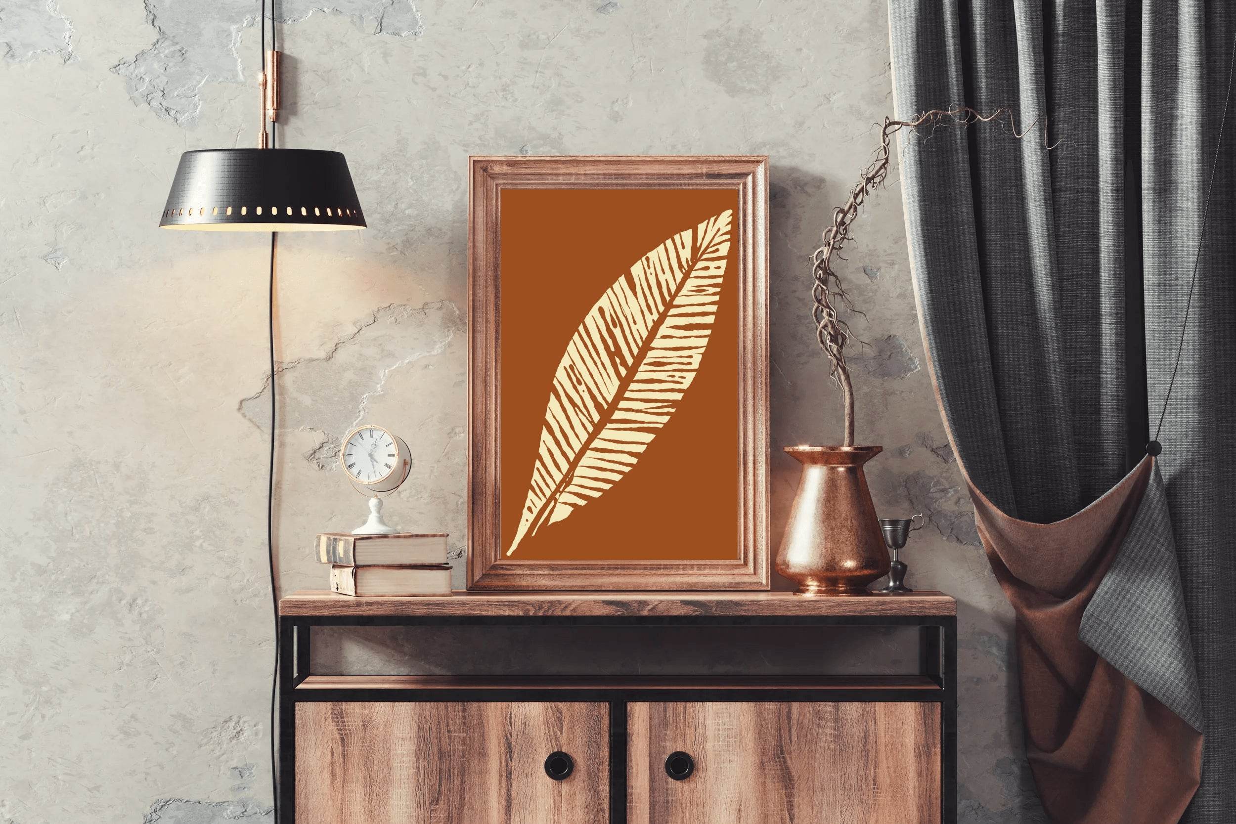 Fossils of Broad Leaved Plants Wall Art - beink online art store