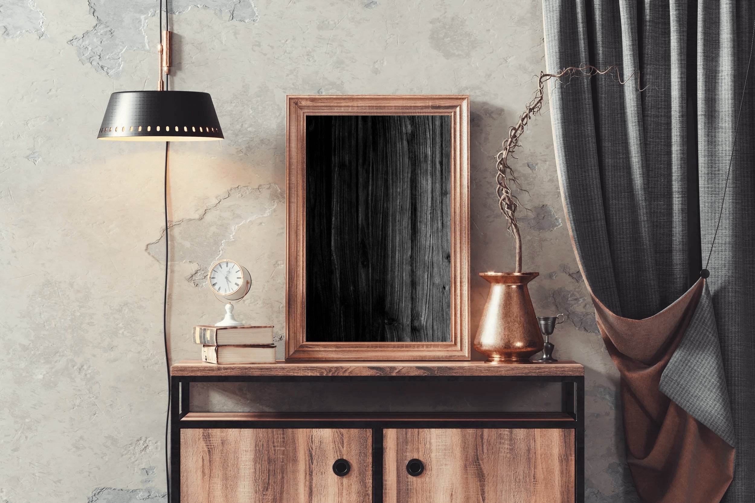 Wood Textured Black & White Wall Art - beink online art store
