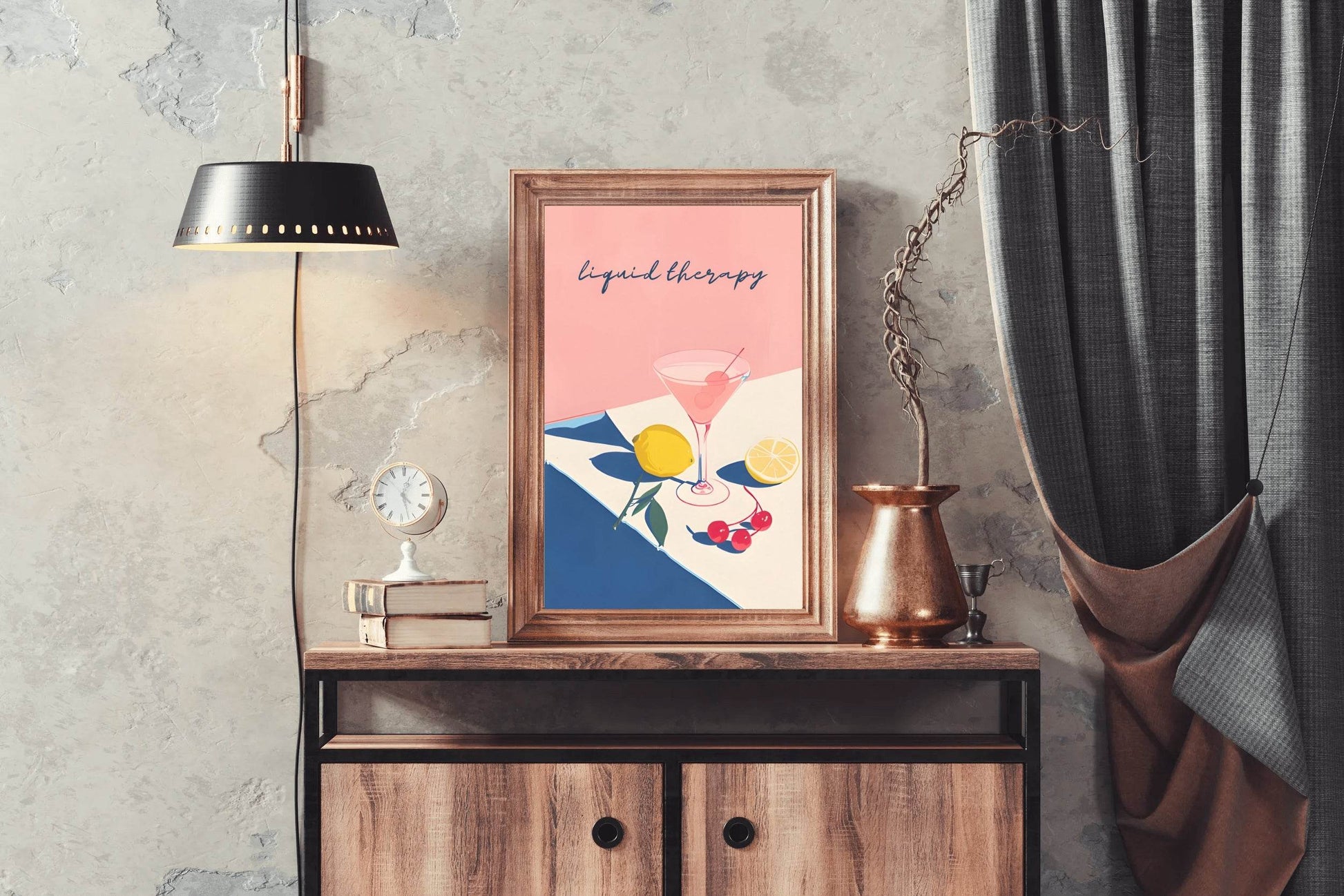 Lemon Espresso Cocktail Wall Art - beink online art store