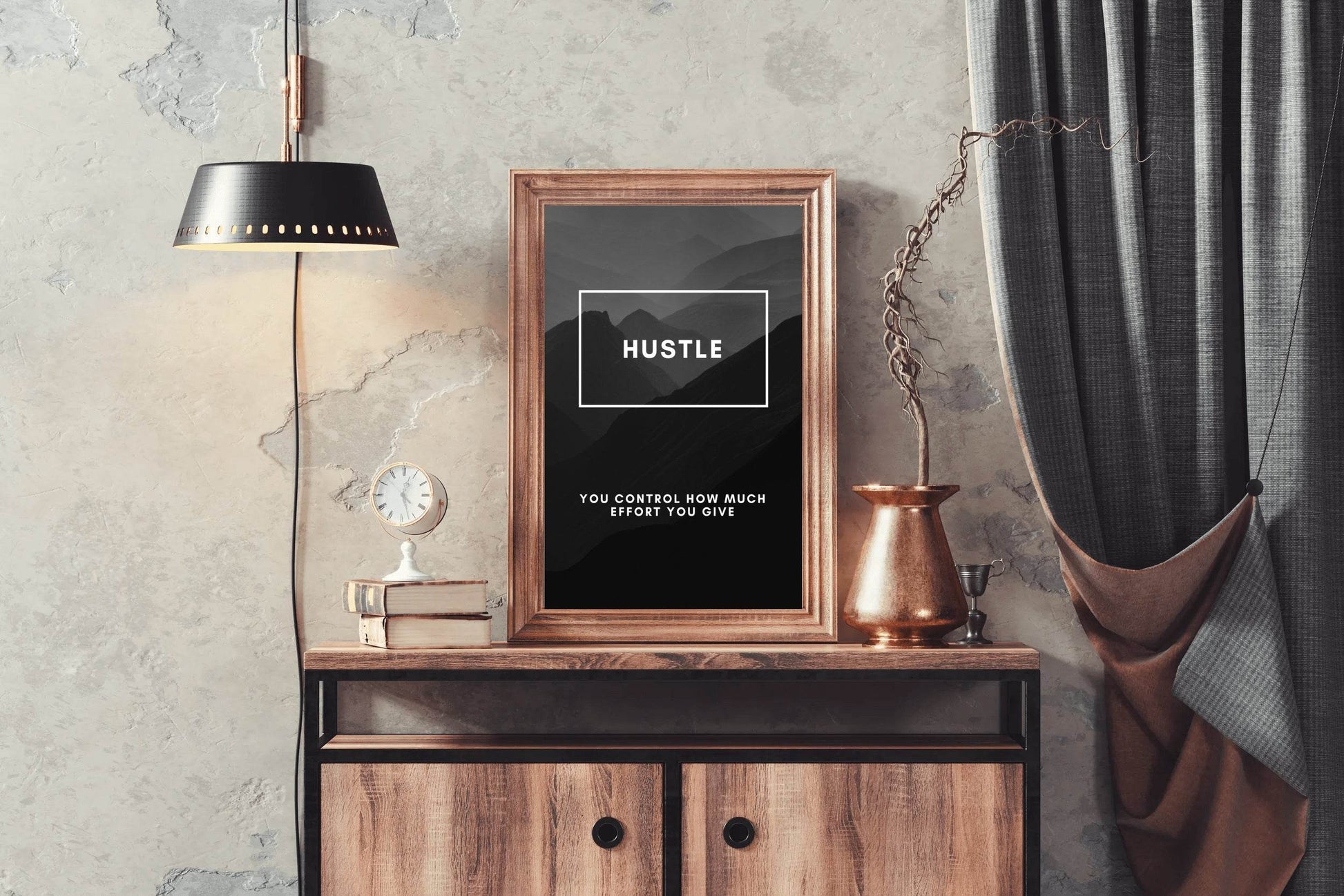 Hustle Mindset Motivational Wall Art - beink online art store