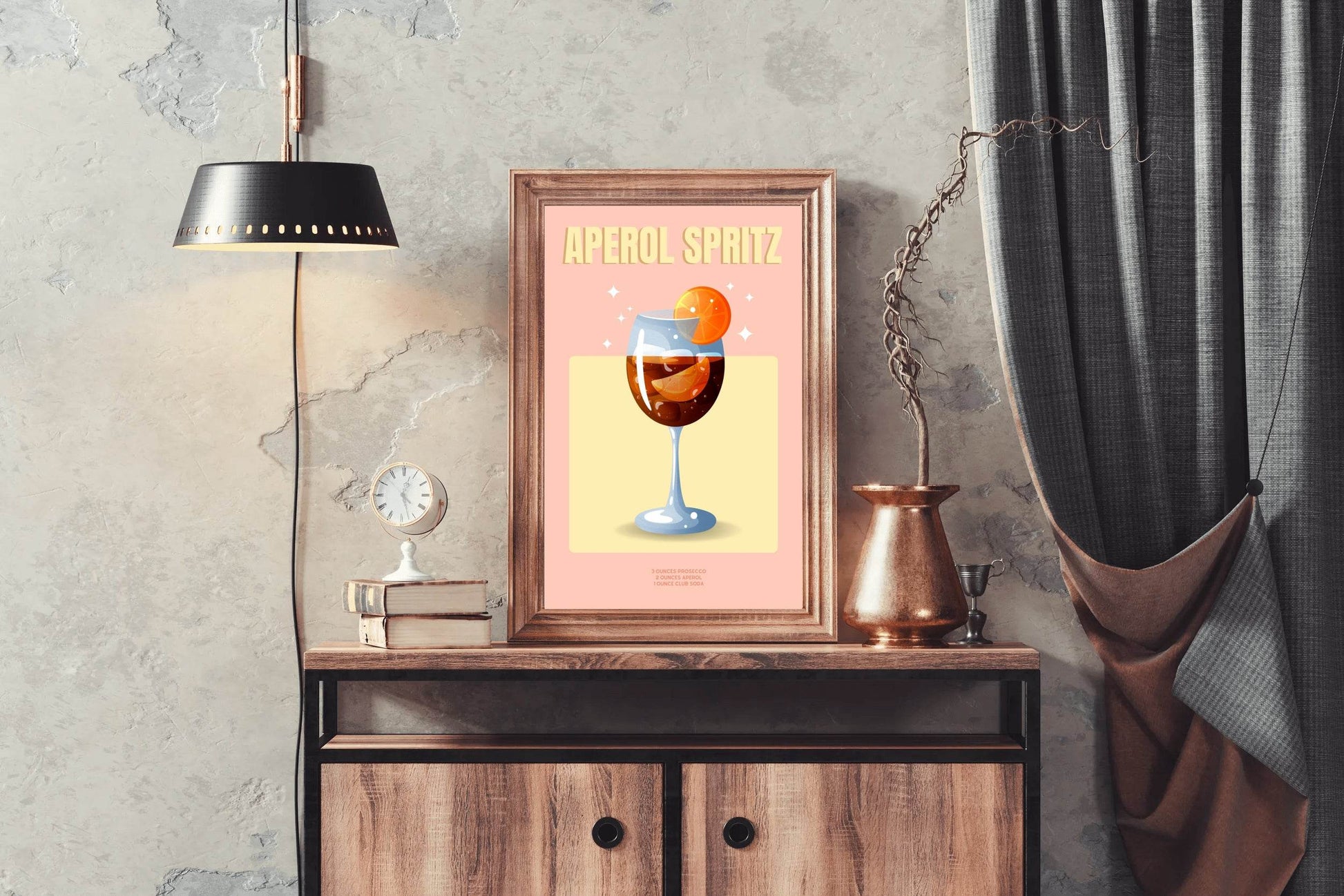 Orange Carbonated Cocktail Wall Art - beink online art store