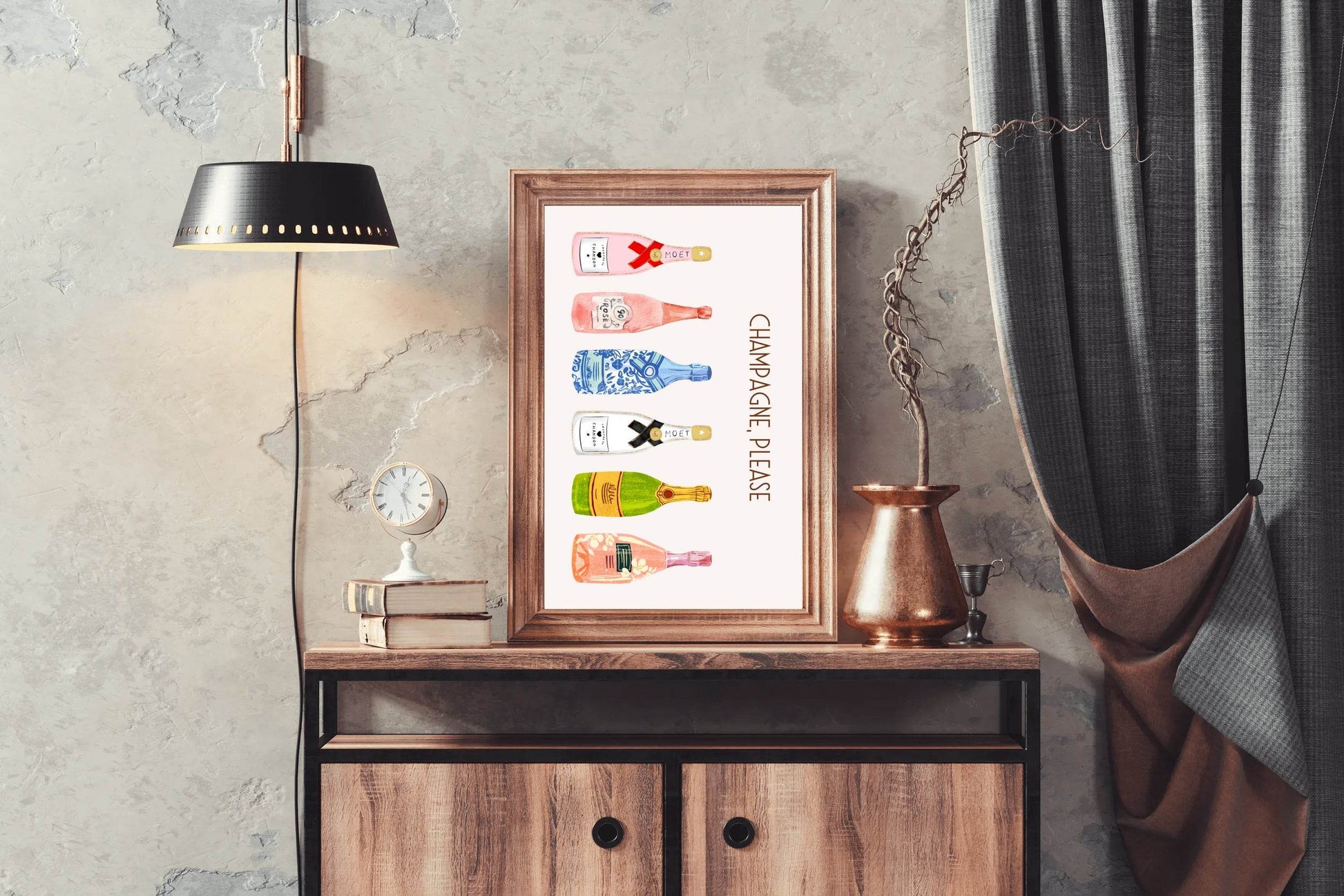 Different Bottles of Champagne Wall Art - beink online art store
