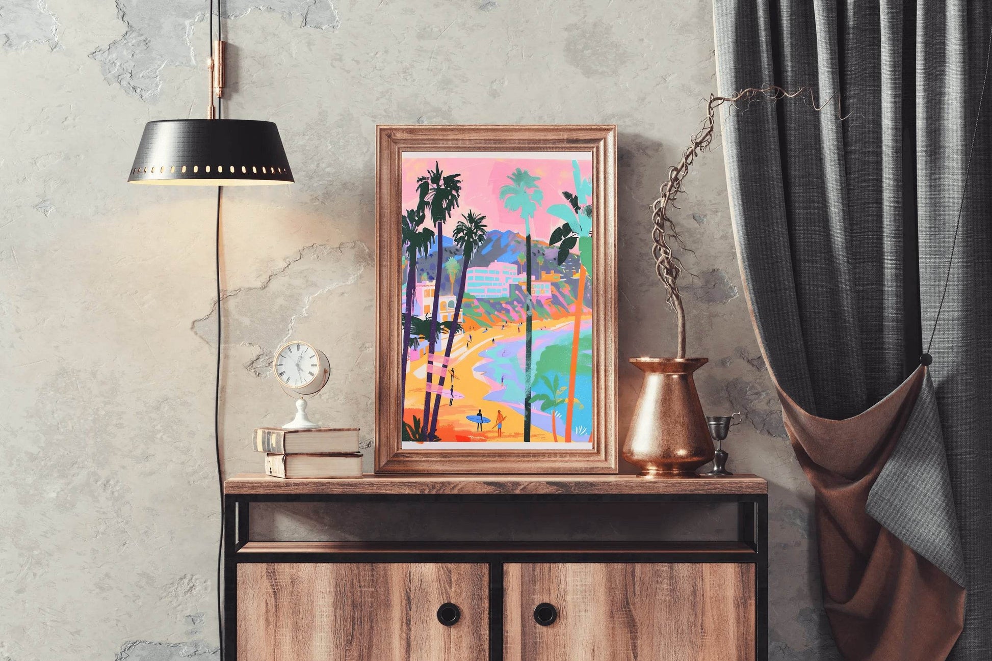 Painting Palm Tree On The Beach Wall Art - beink online art store
