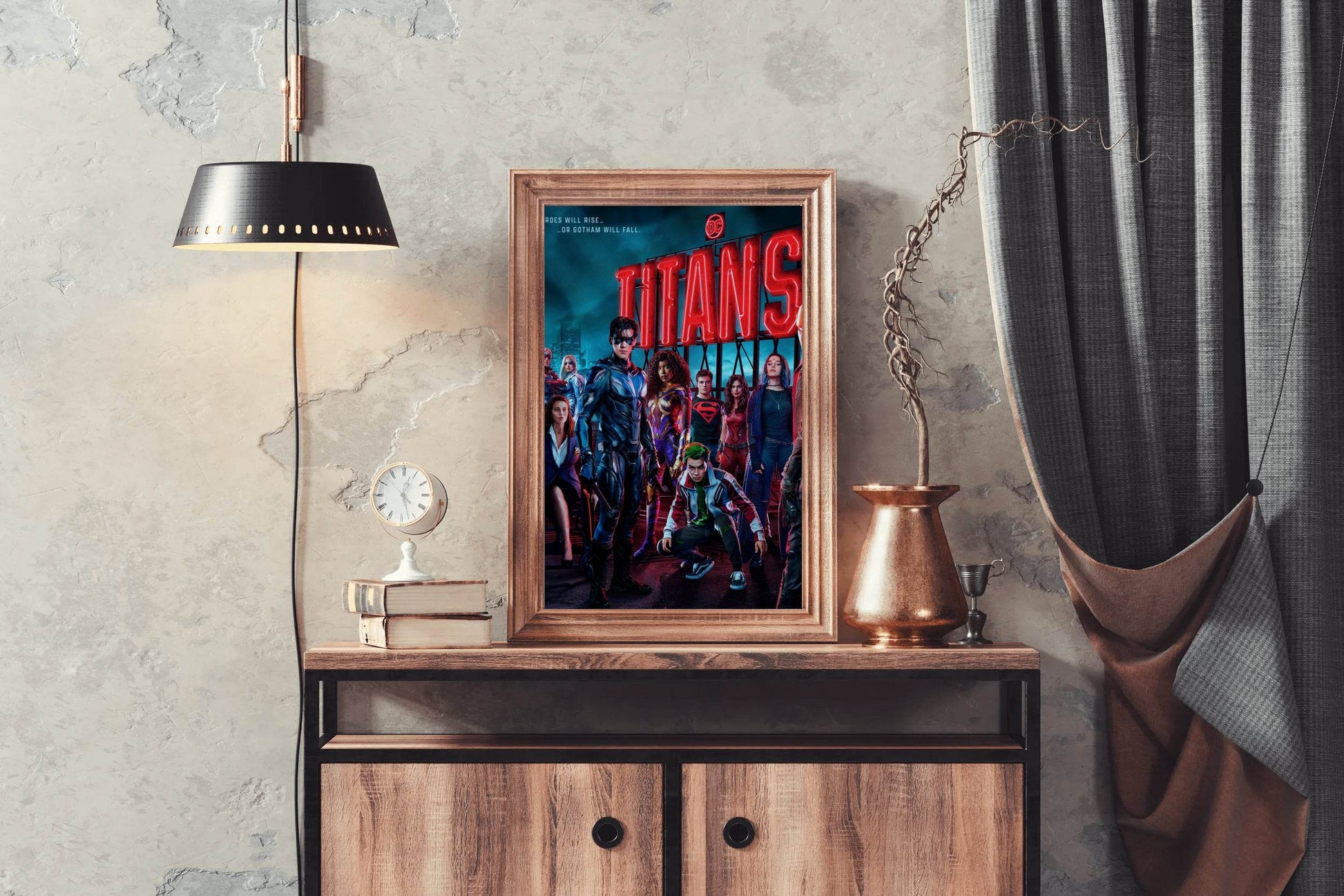 TITANS Heros on Roof Wall Art - beink online art store
